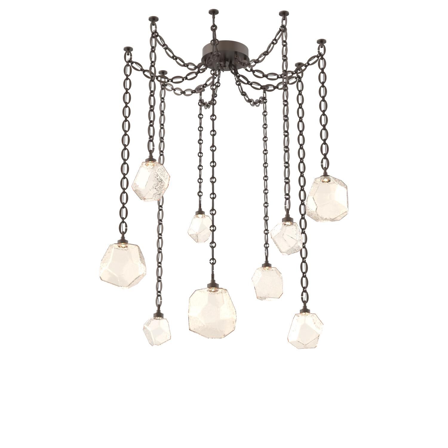 Levi Wilson Gem 17 Inch Multi Pendant Light by Hammerton Studio