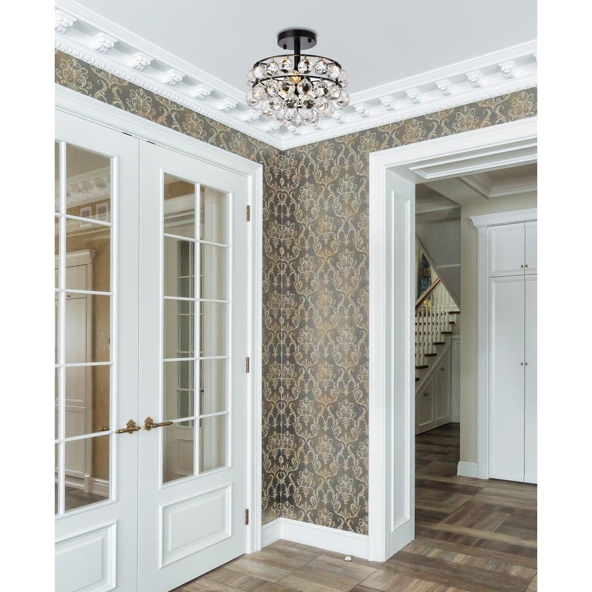 Shown in Black finish and Royal Cut Clear crystal