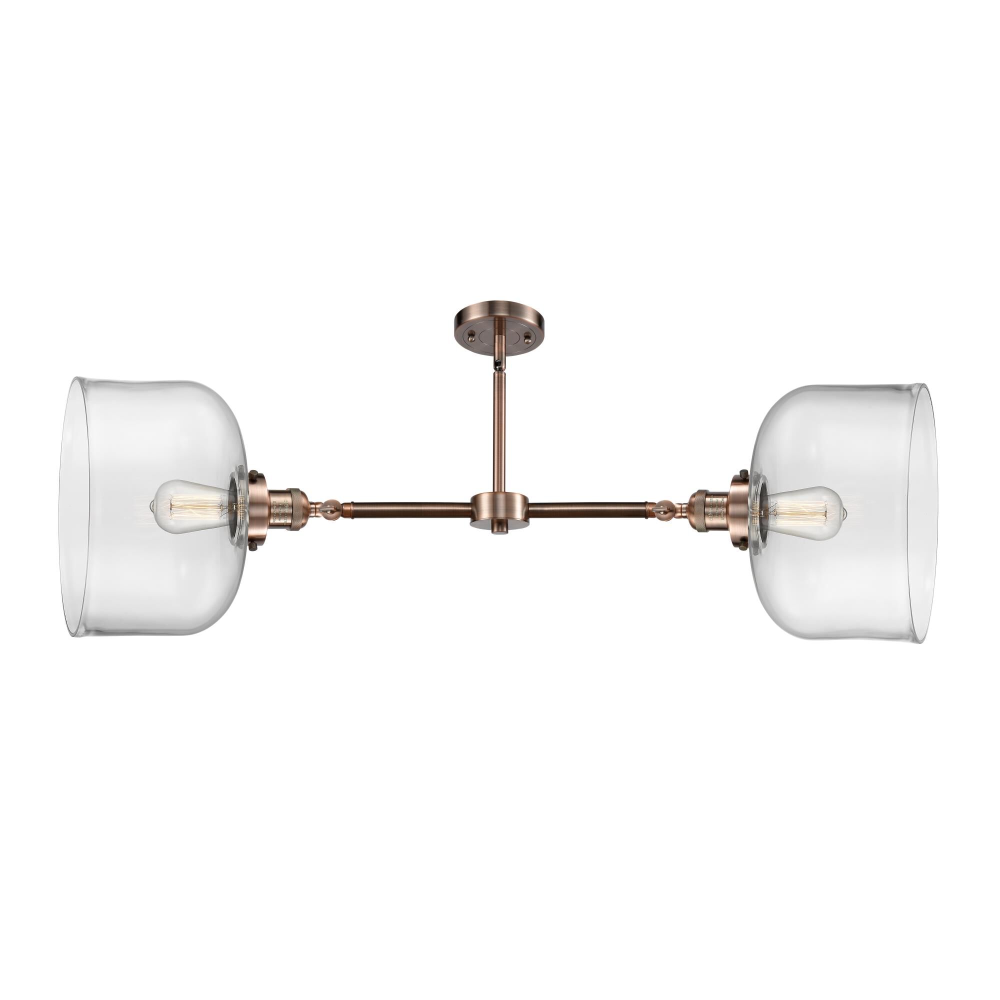 Shown in Antique Copper finish and Clear glass