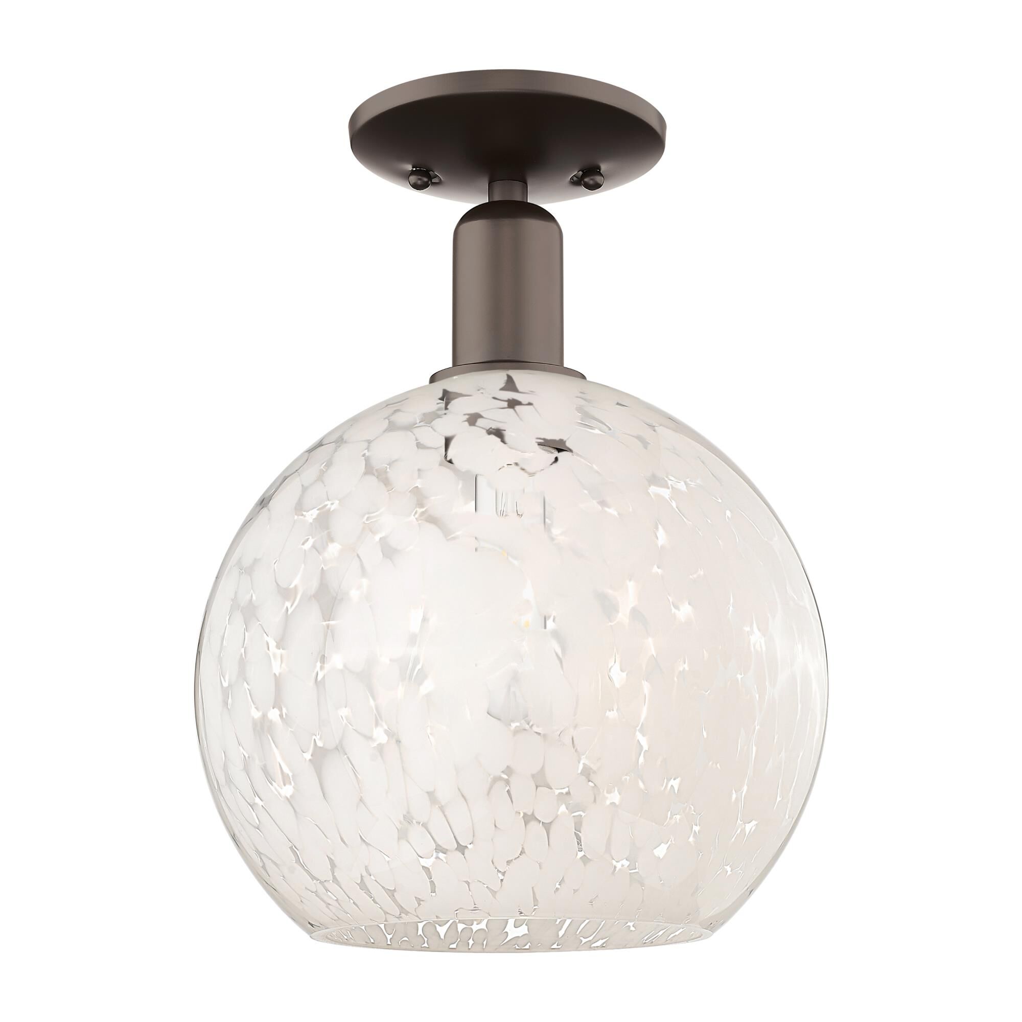 Bruno Marashlian White Mouchette Semi Flush Mount by Innovations Lighting