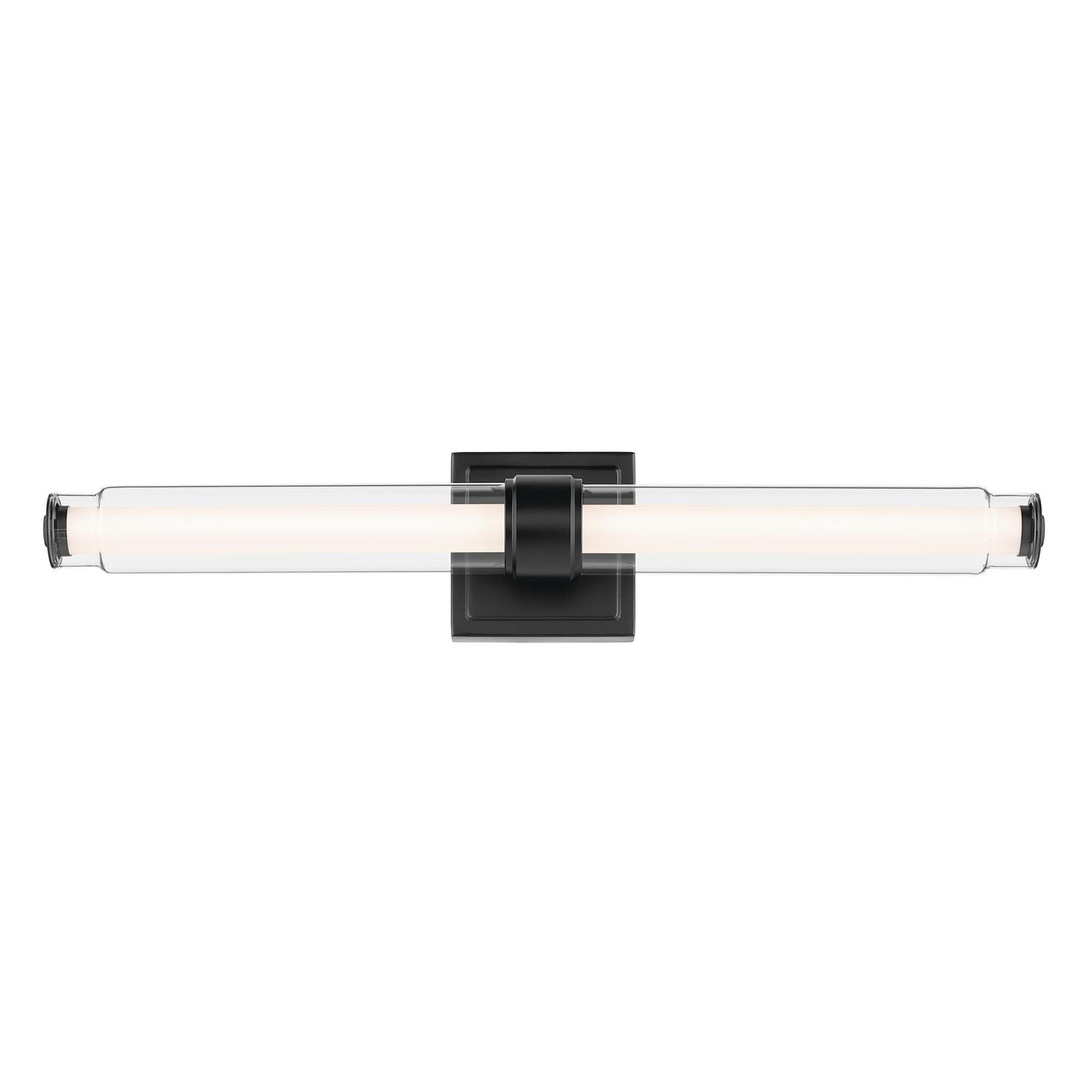 Shown in Black finish and Clear glass