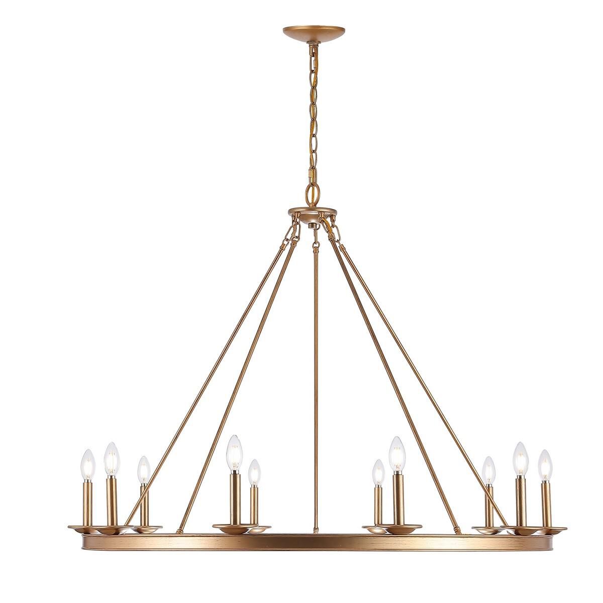 Telta 46 Inch 10 Light LED Chandelier by Safavieh