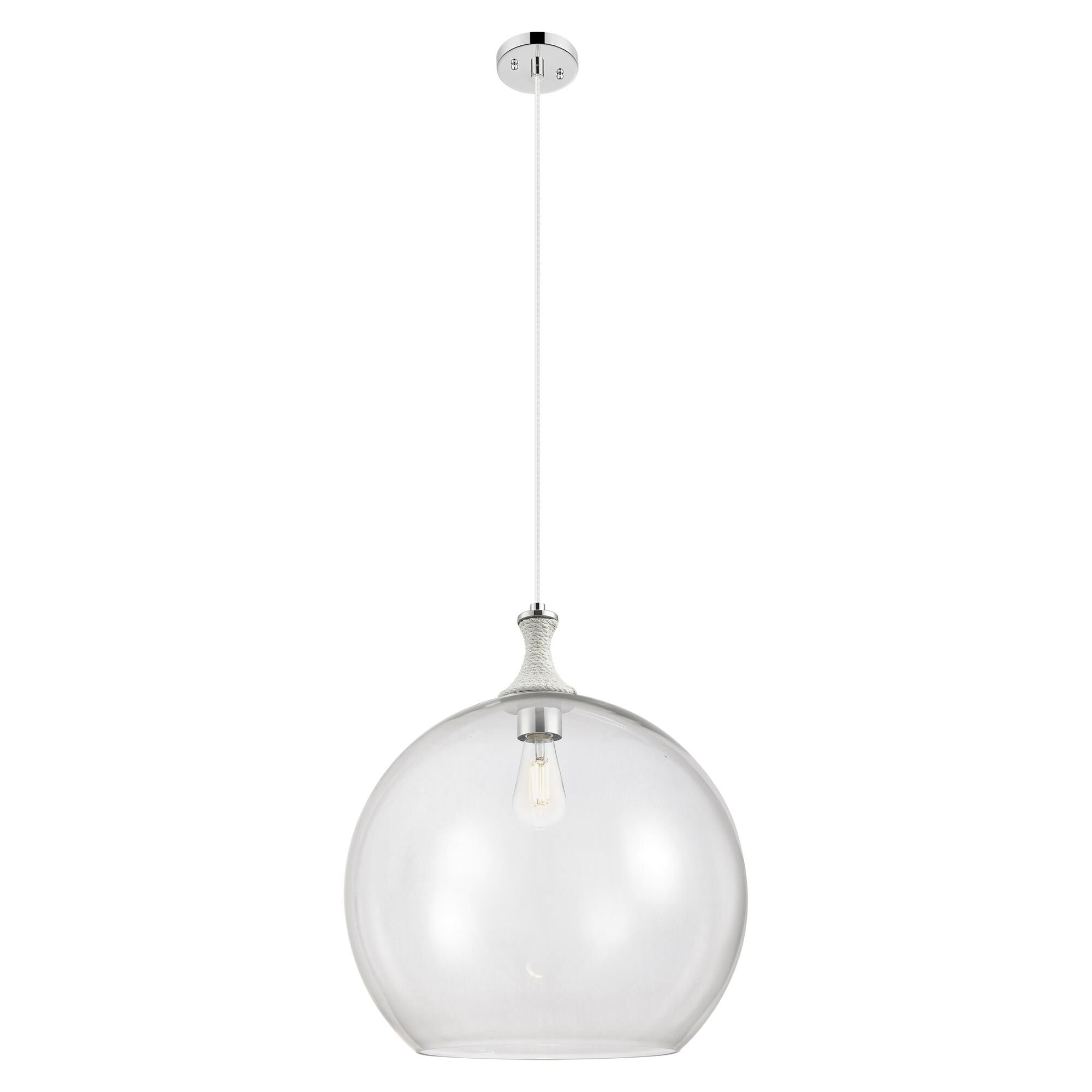 Shown in Polished Nickel finish and Clear glass