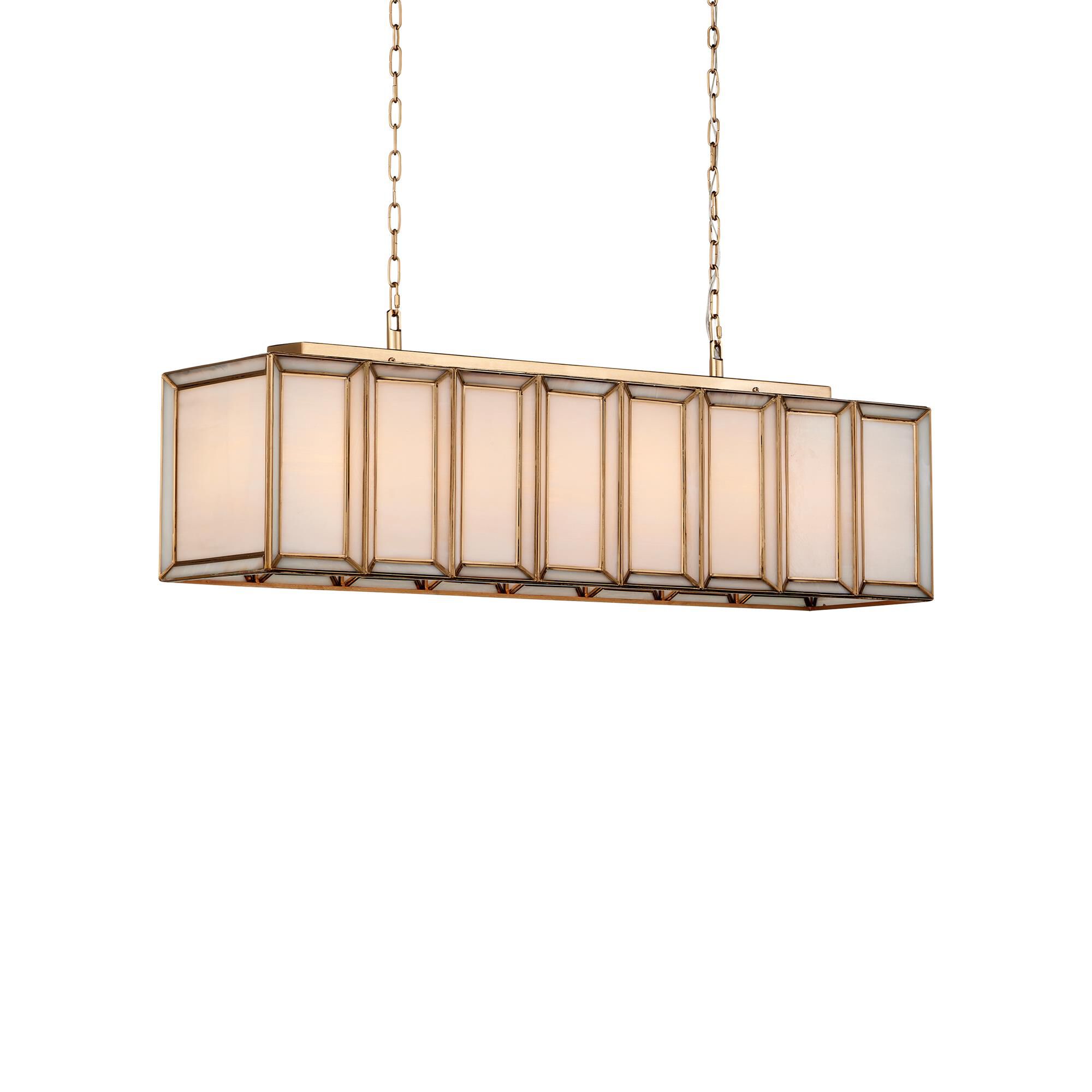Shown in White and Antique Brass finish