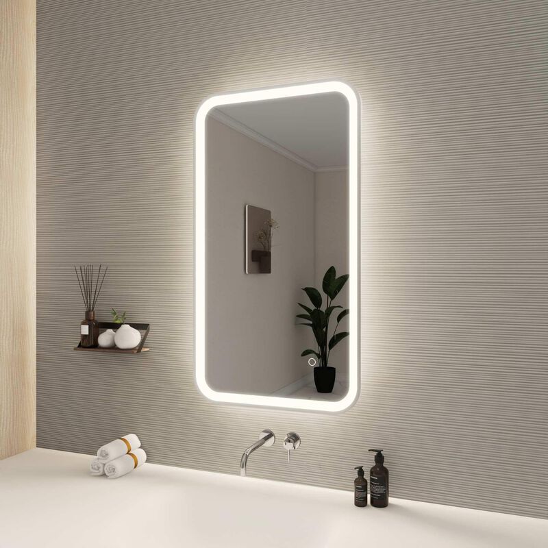 Harmoni 36 Inch Rectangular LED Lighted Mirror by Elegant Decor