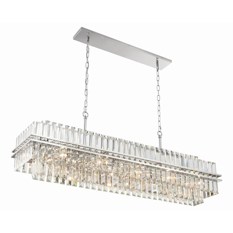 Hayes Medium Linear Chandelier by Crystorama