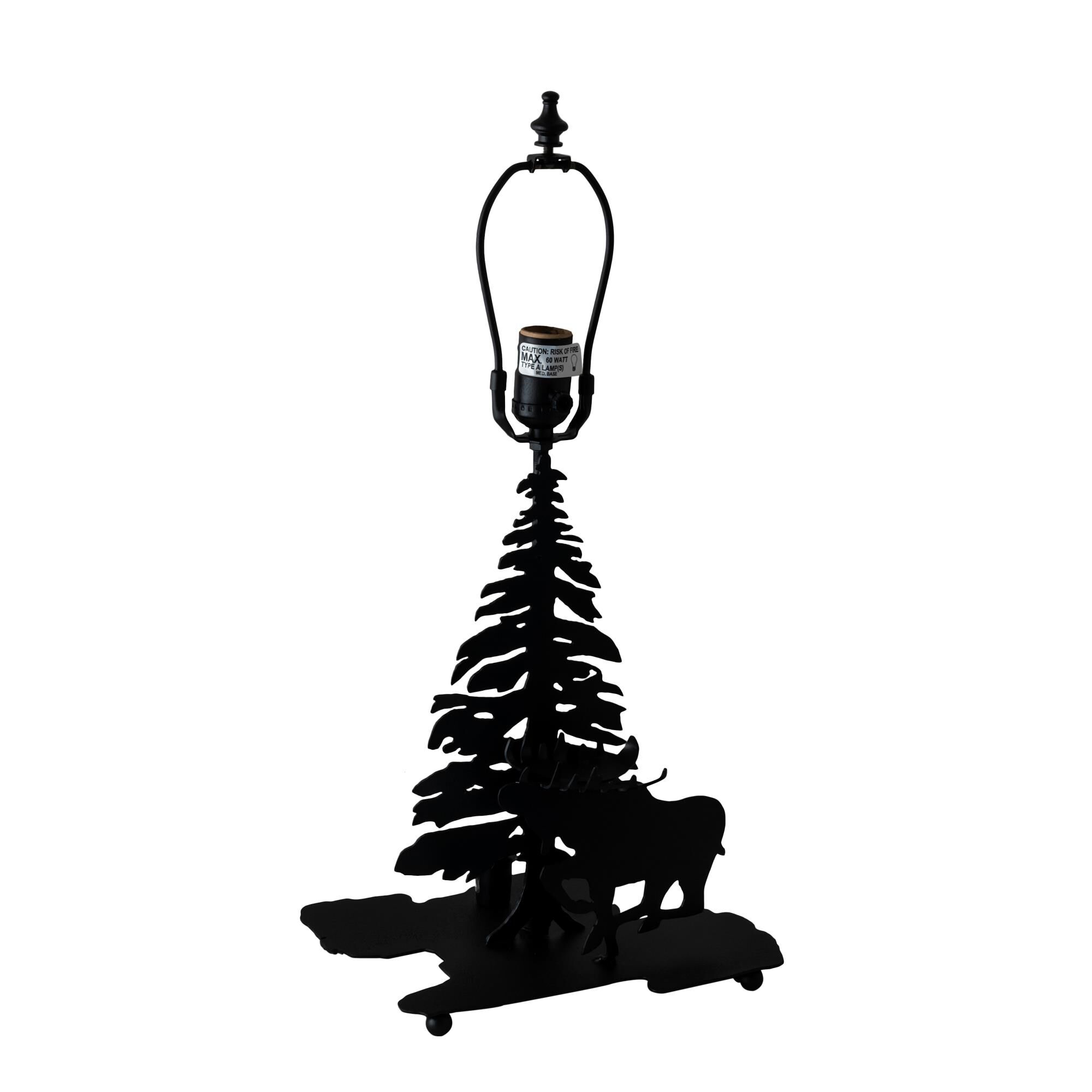 Moose Through The Trees 13 Inch Table Lamp by Meyda Lighting