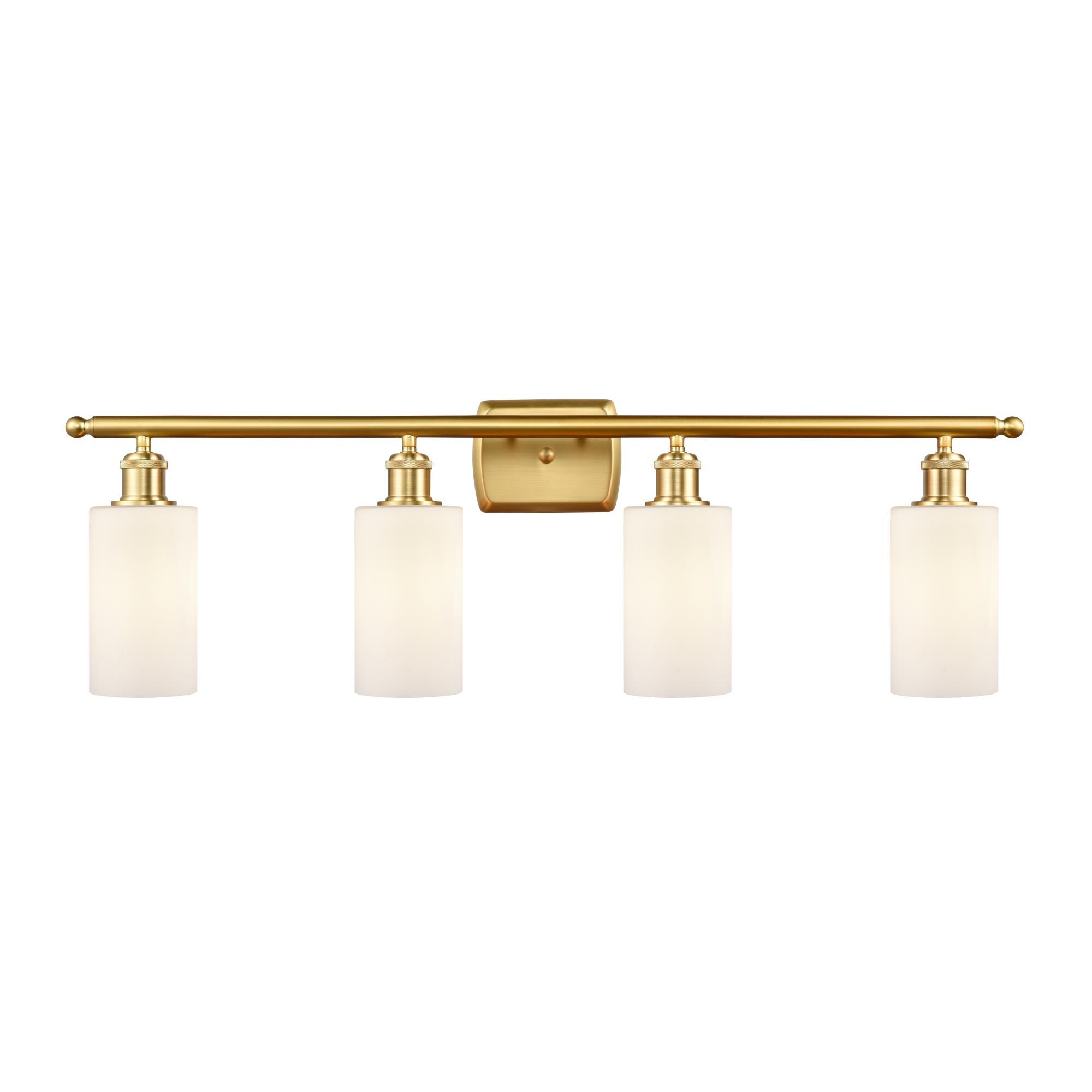 Shown in Satin Gold finish and Drum glass and Glass shade