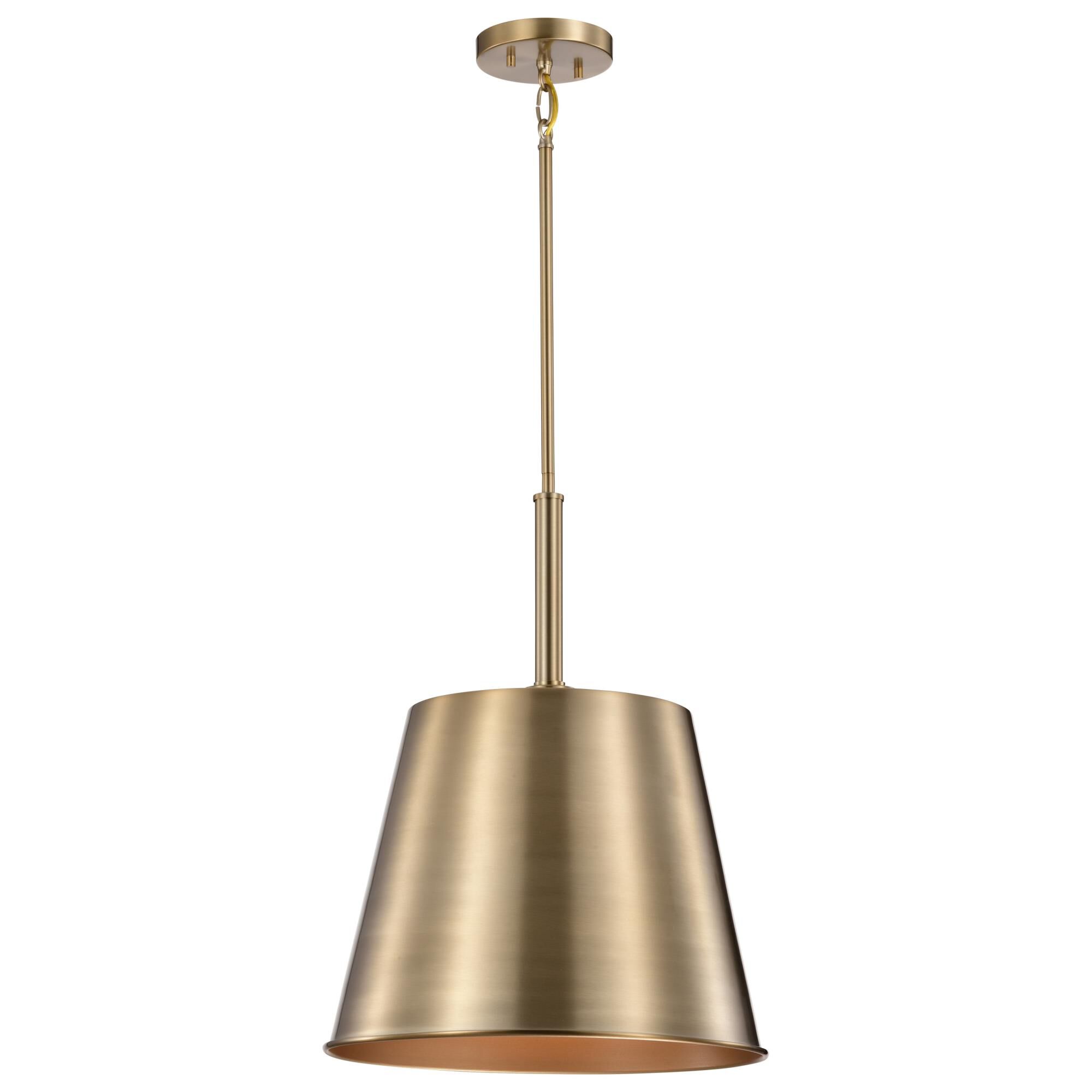 Shown in Burnished Brass and Gold finish and Burnished Brass shade