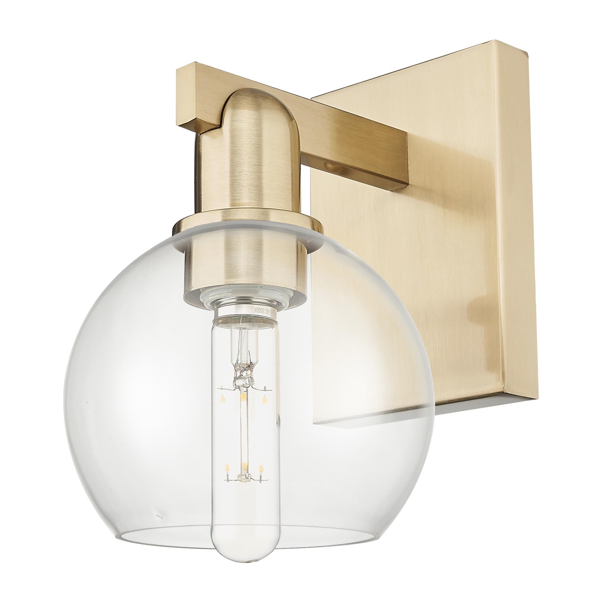 Shown in Champagne Bronze finish and Clear glass