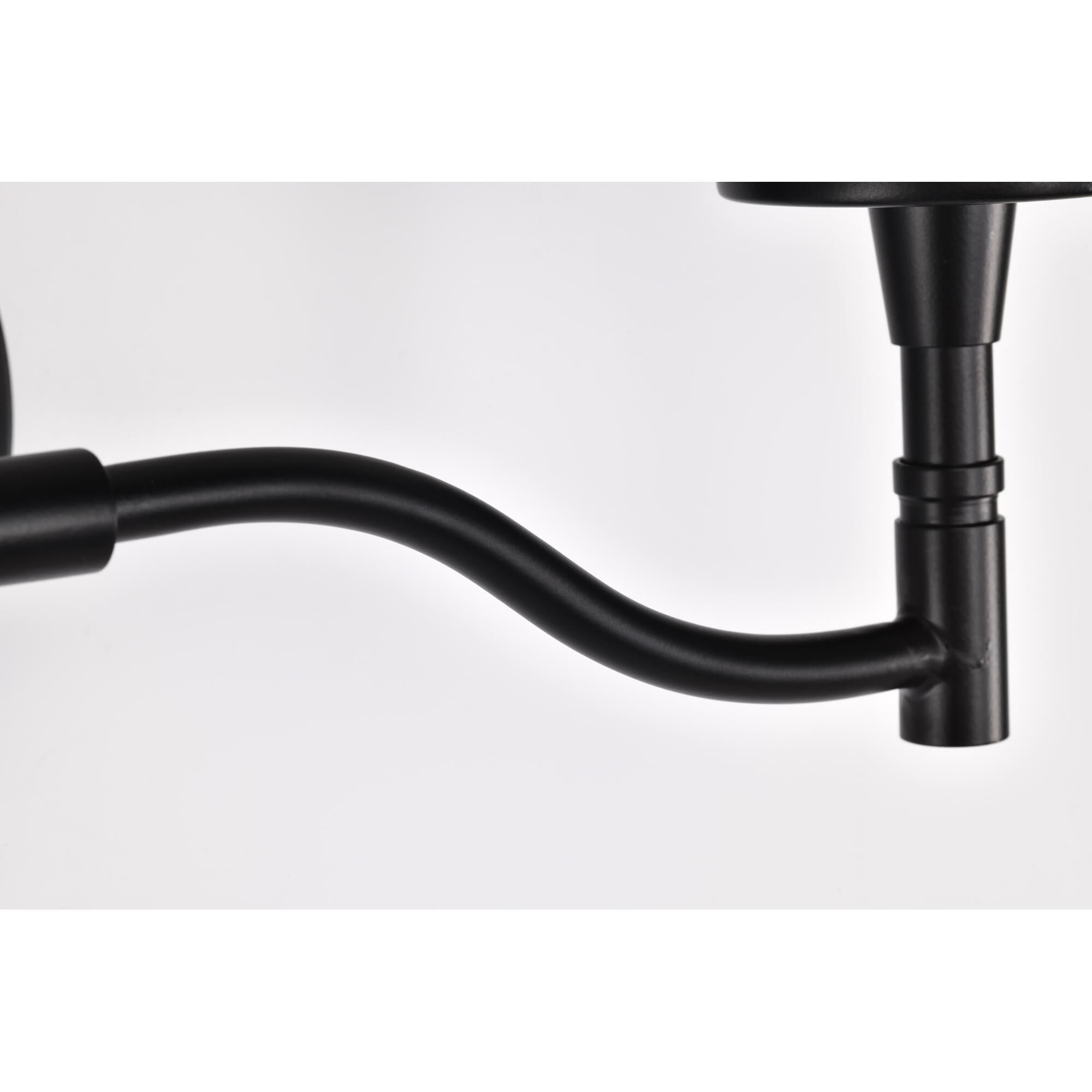 Shown in Matte Black finish and White Opal glass