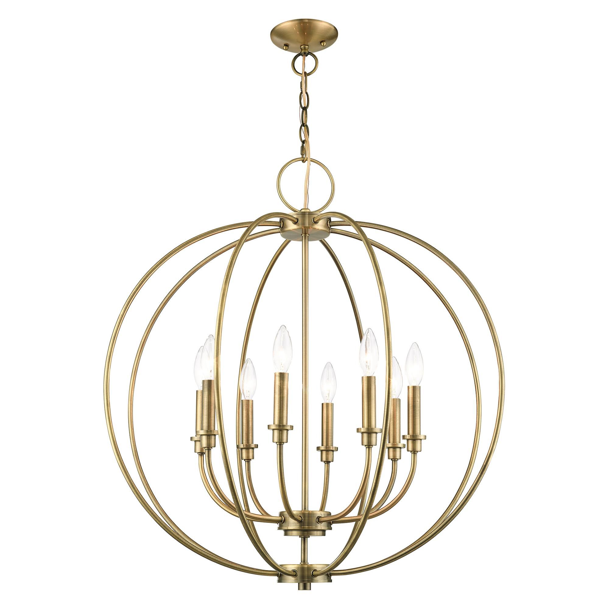 Milania 28 Inch 8 Light Chandelier by Livex Lighting