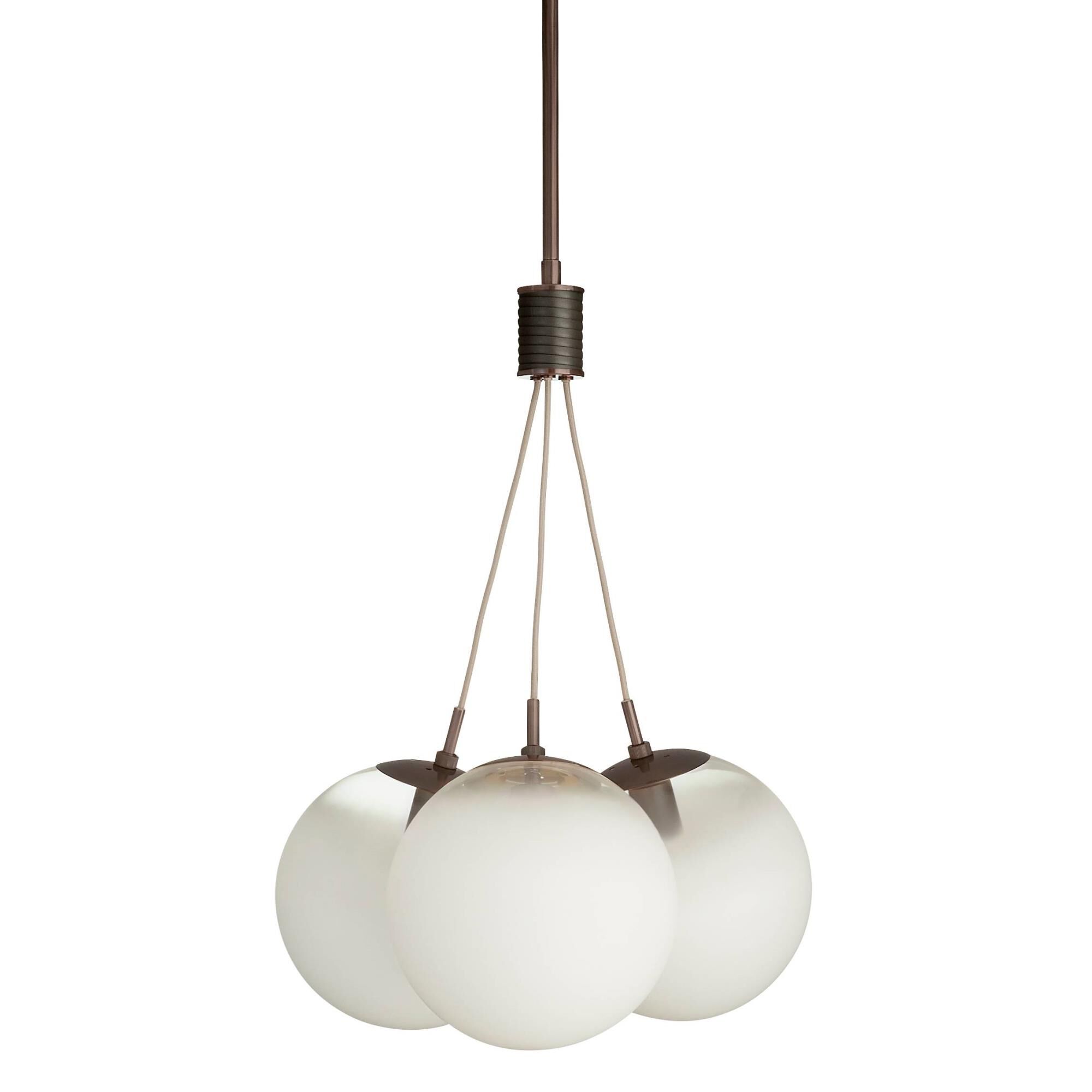 Shown in Heritage Brass finish and Frosted Ombre glass