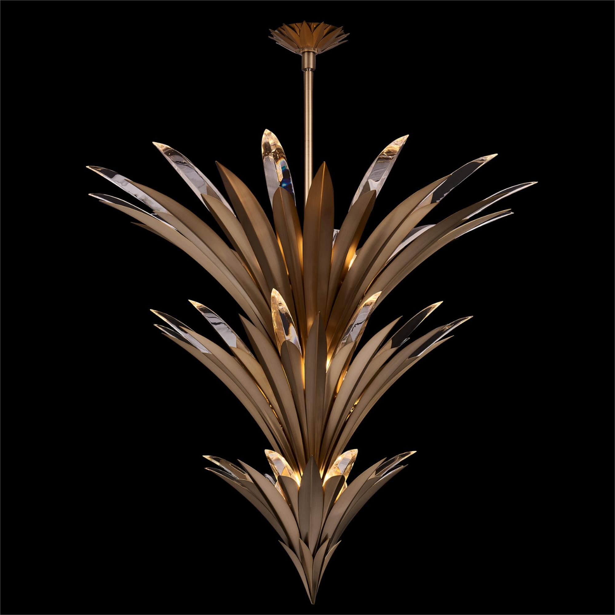 Shown in Winter Brass finish and Firenze Clear crystal and 0.0 glass and 0.0 shade