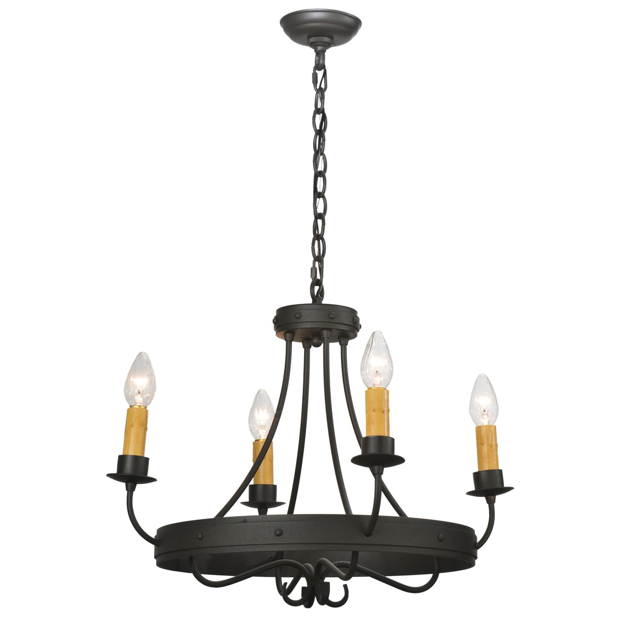 Franciscan 20 Inch 4 Light Mini Chandelier by Meyda Lighting