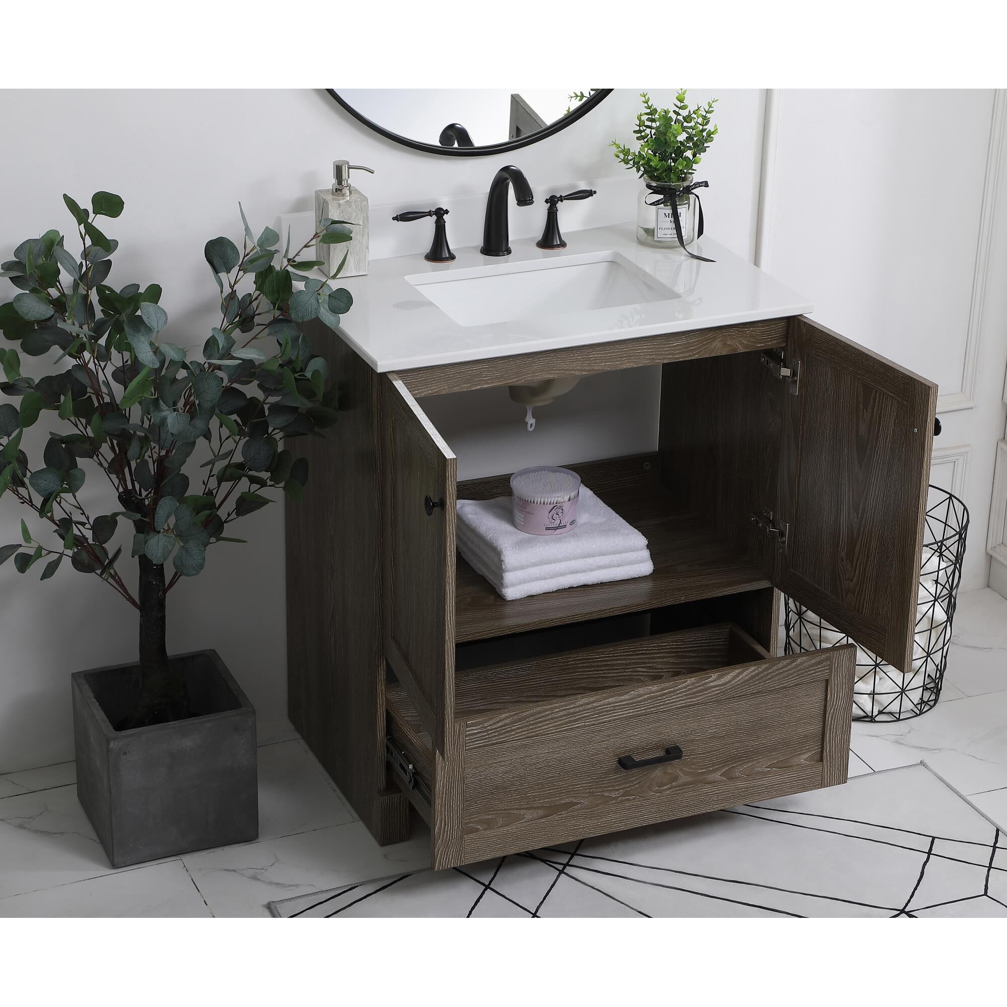 Soma 30 Inch Bath Vanity by Elegant Decor