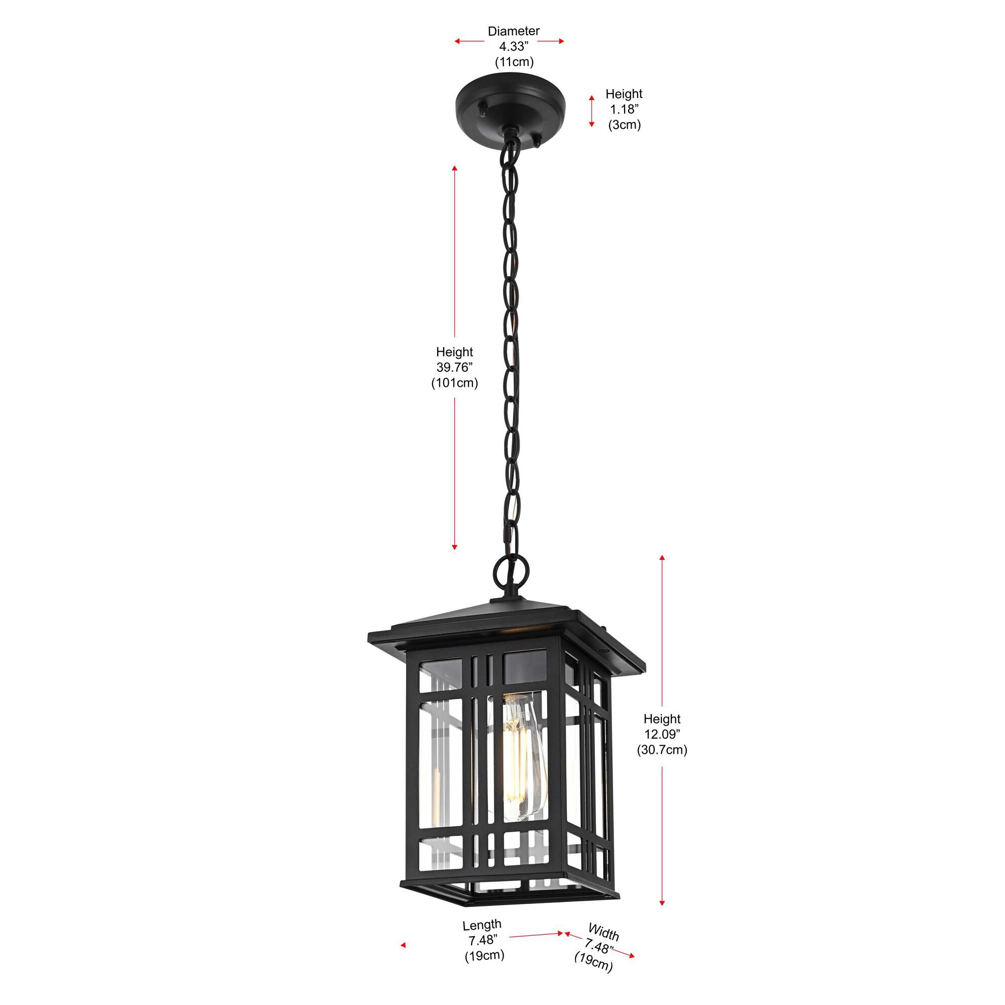 Shown in Black finish and Clear glass