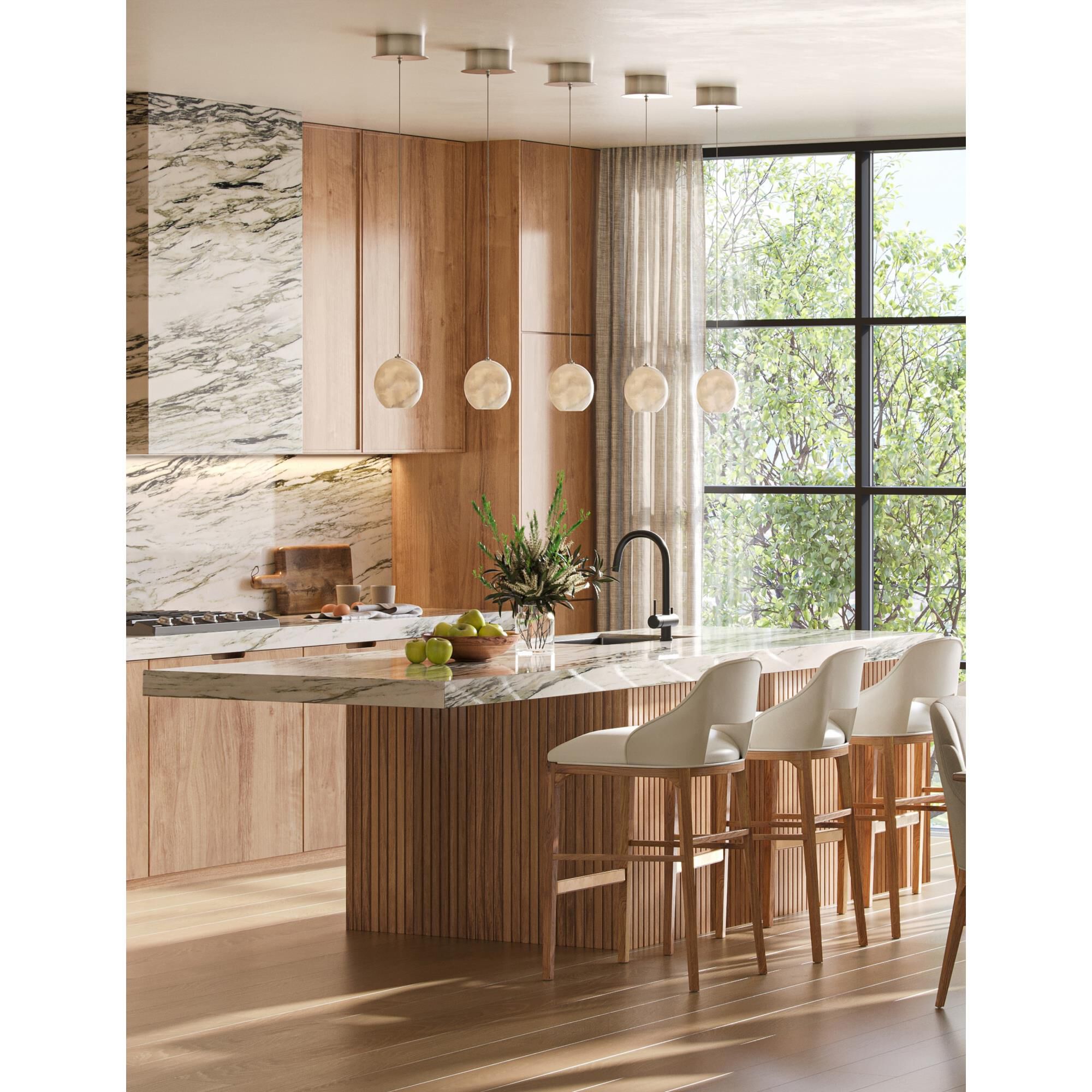 Lazio 24 Inch Multi Light Pendant by Currey and Company