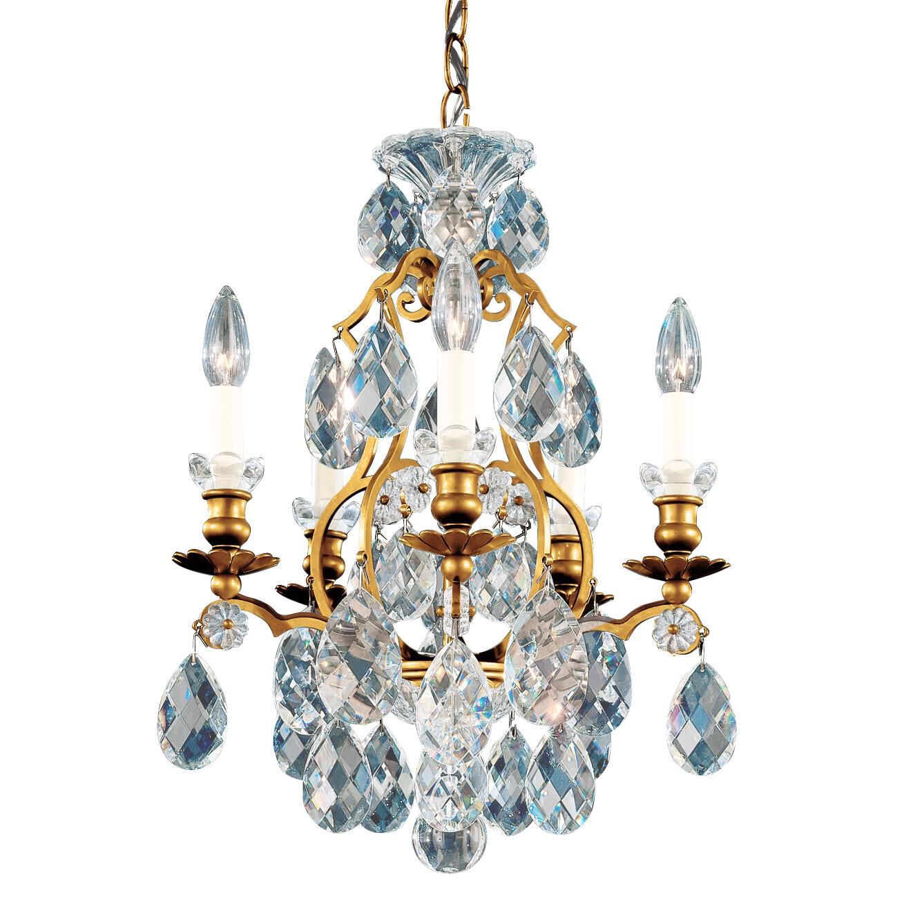 Shown in Heirloom Gold finish and Clear Heritage crystal