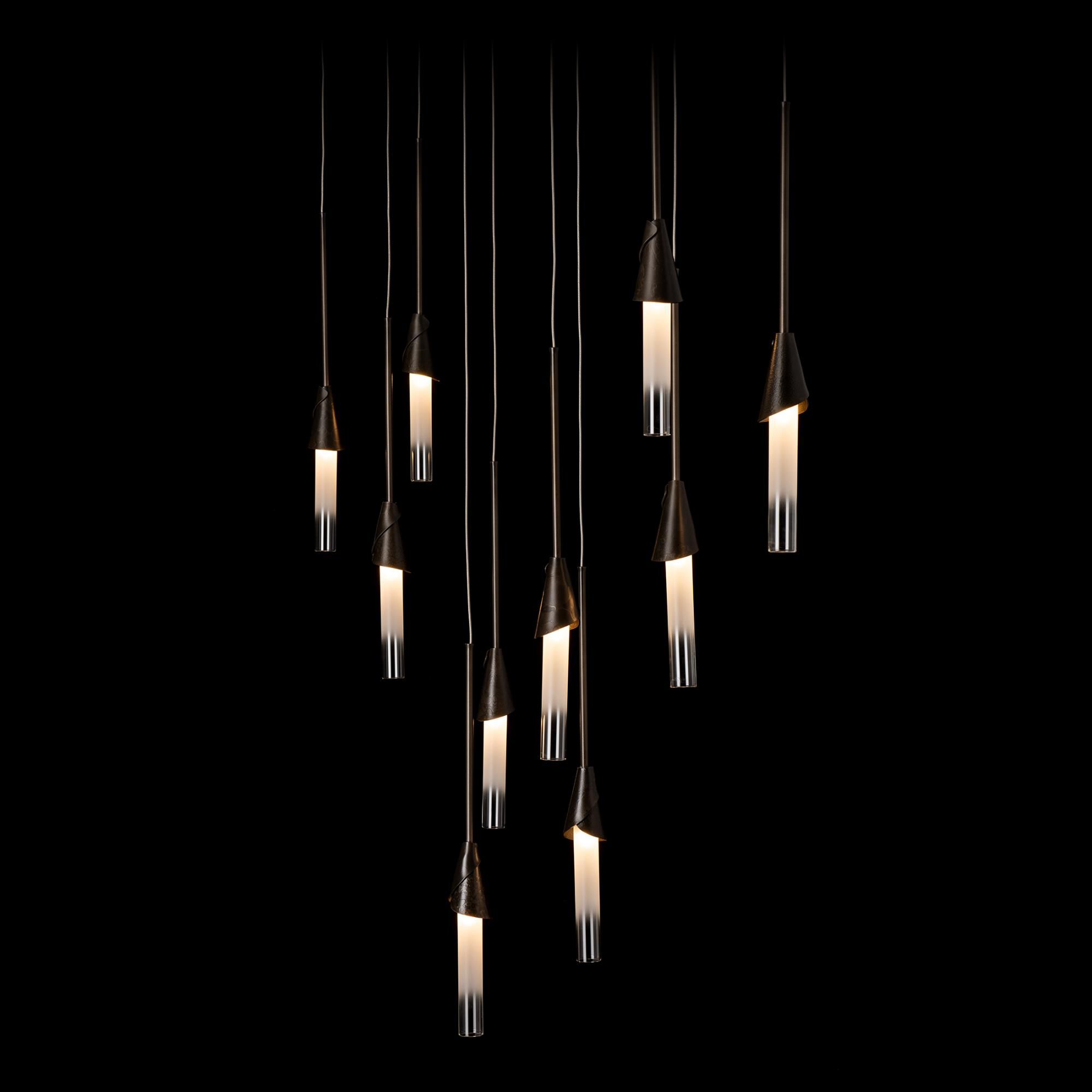 Shown in Dark Smoke finish and Frosted glass