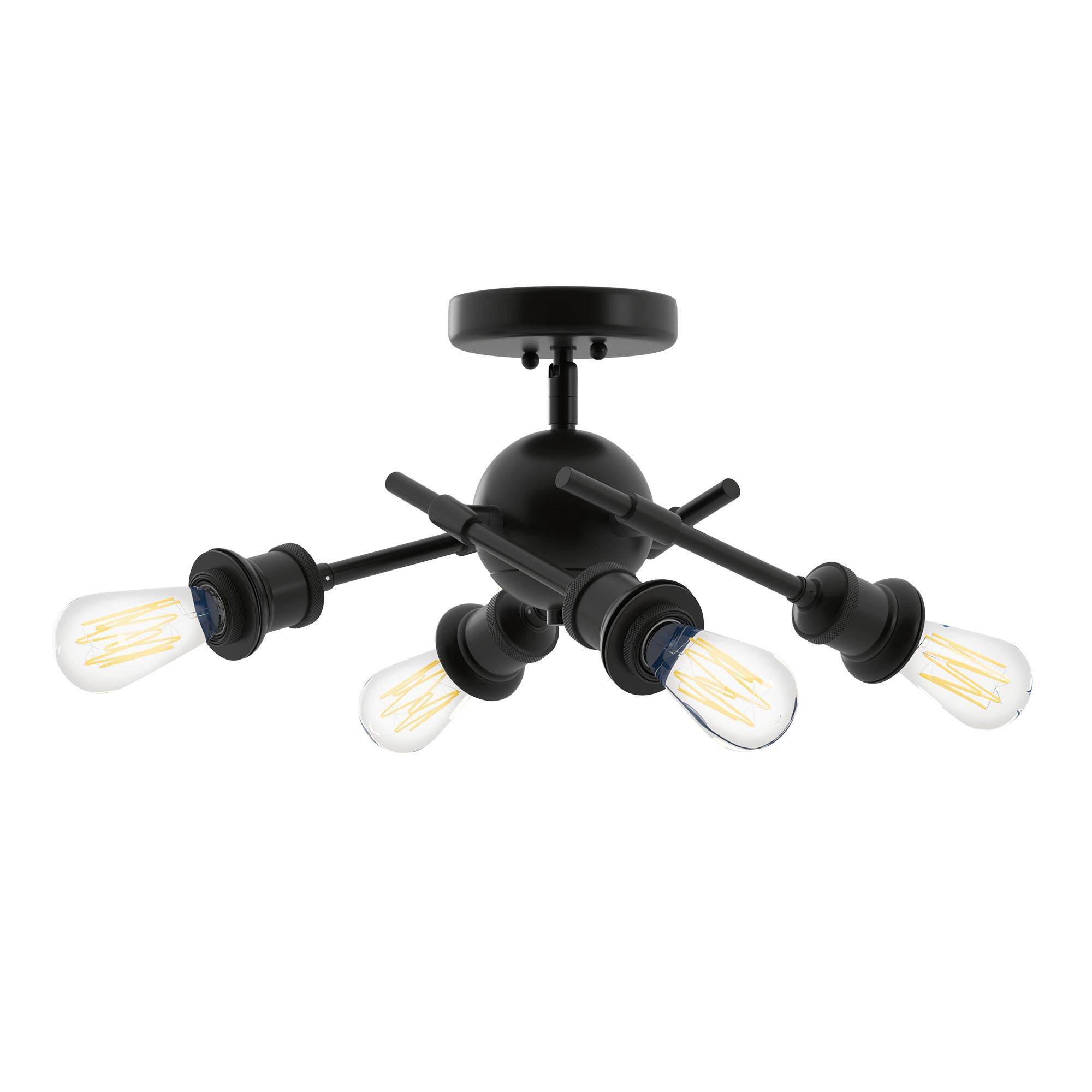 Axel 15 Inch 4 Light Semi Flush Mount by Golden Lighting