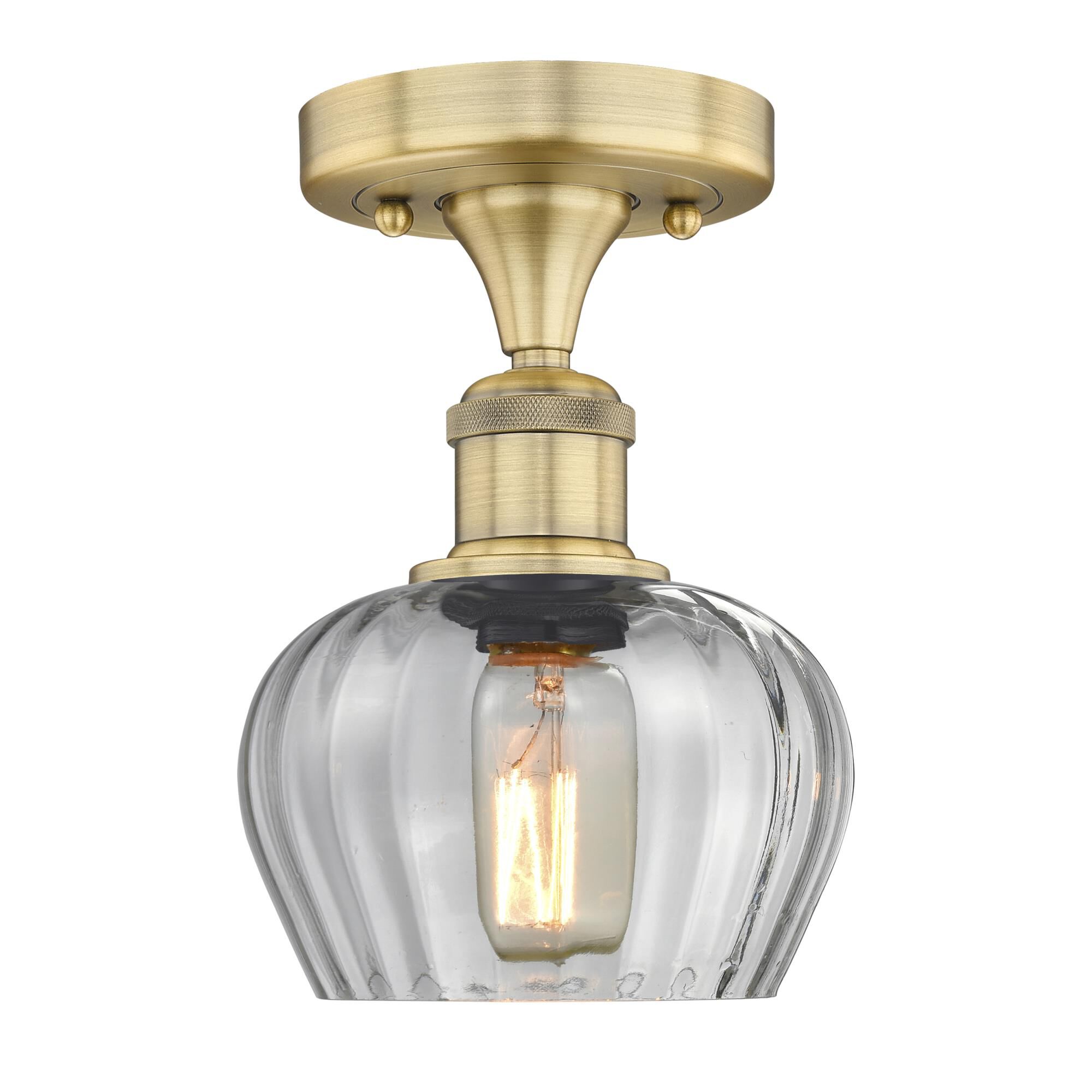 Bruno Marashlian Fenton 6 Inch 1 Light Semi Flush Mount by Innovations Lighting