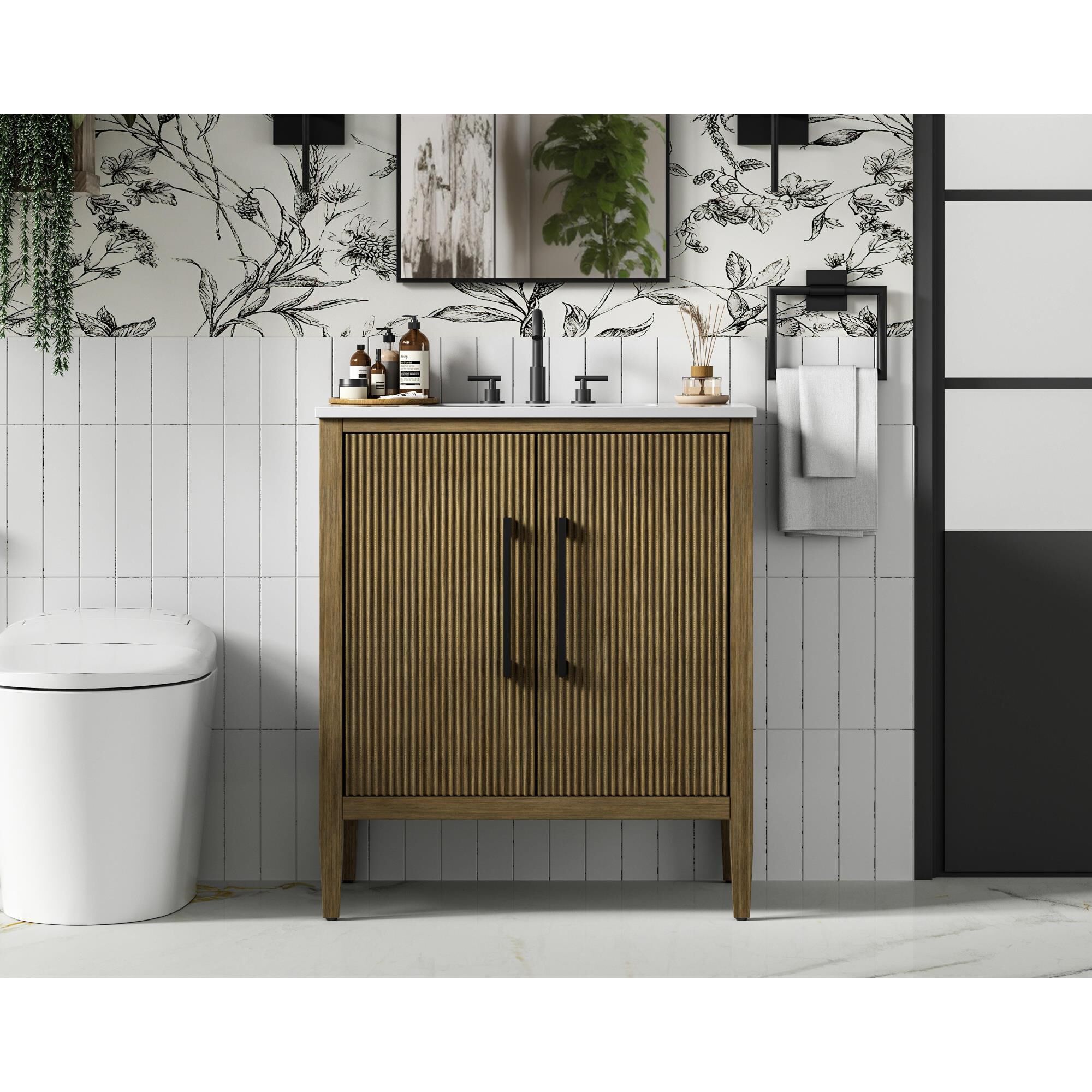 Shown in Hazel Oak finish