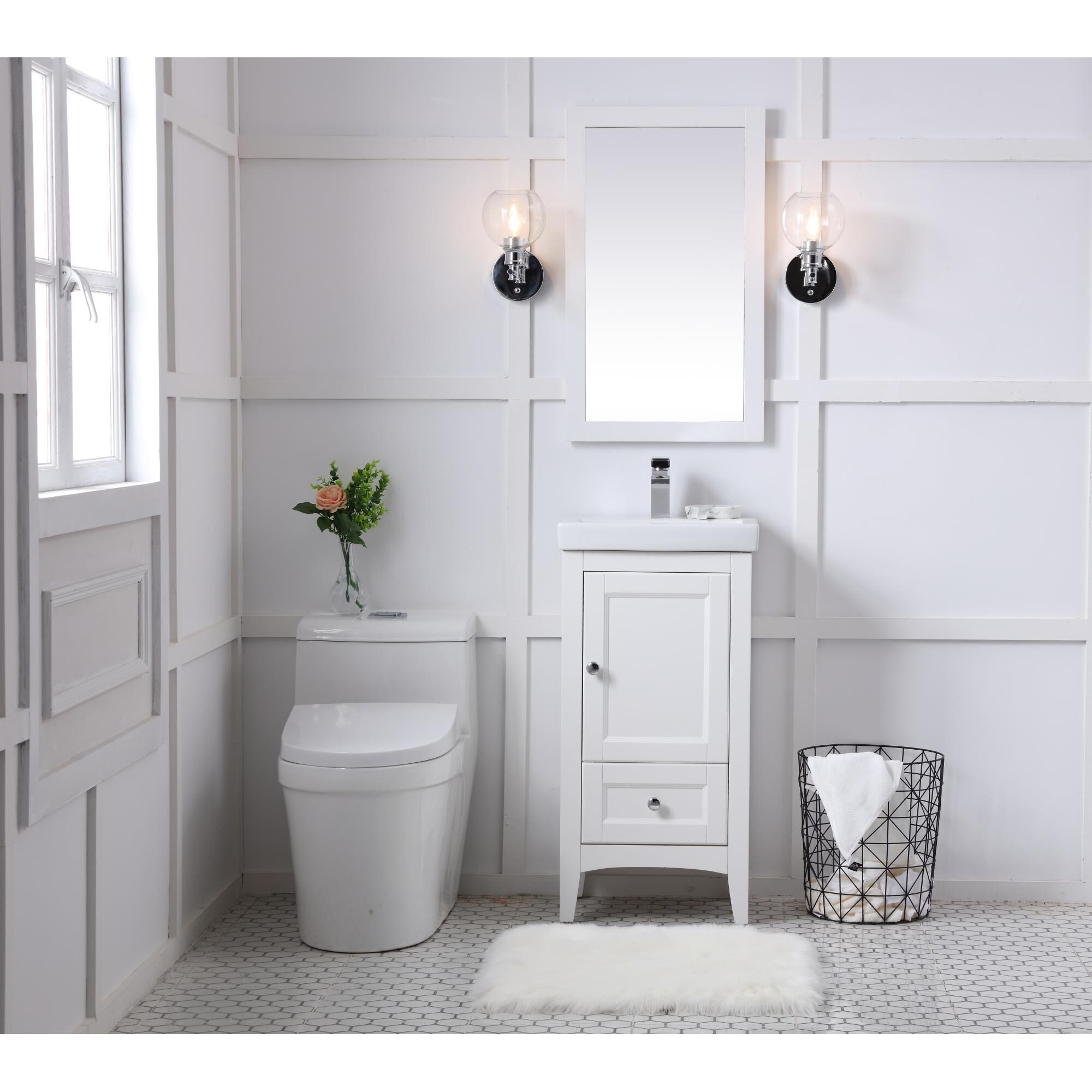 Shown in White finish