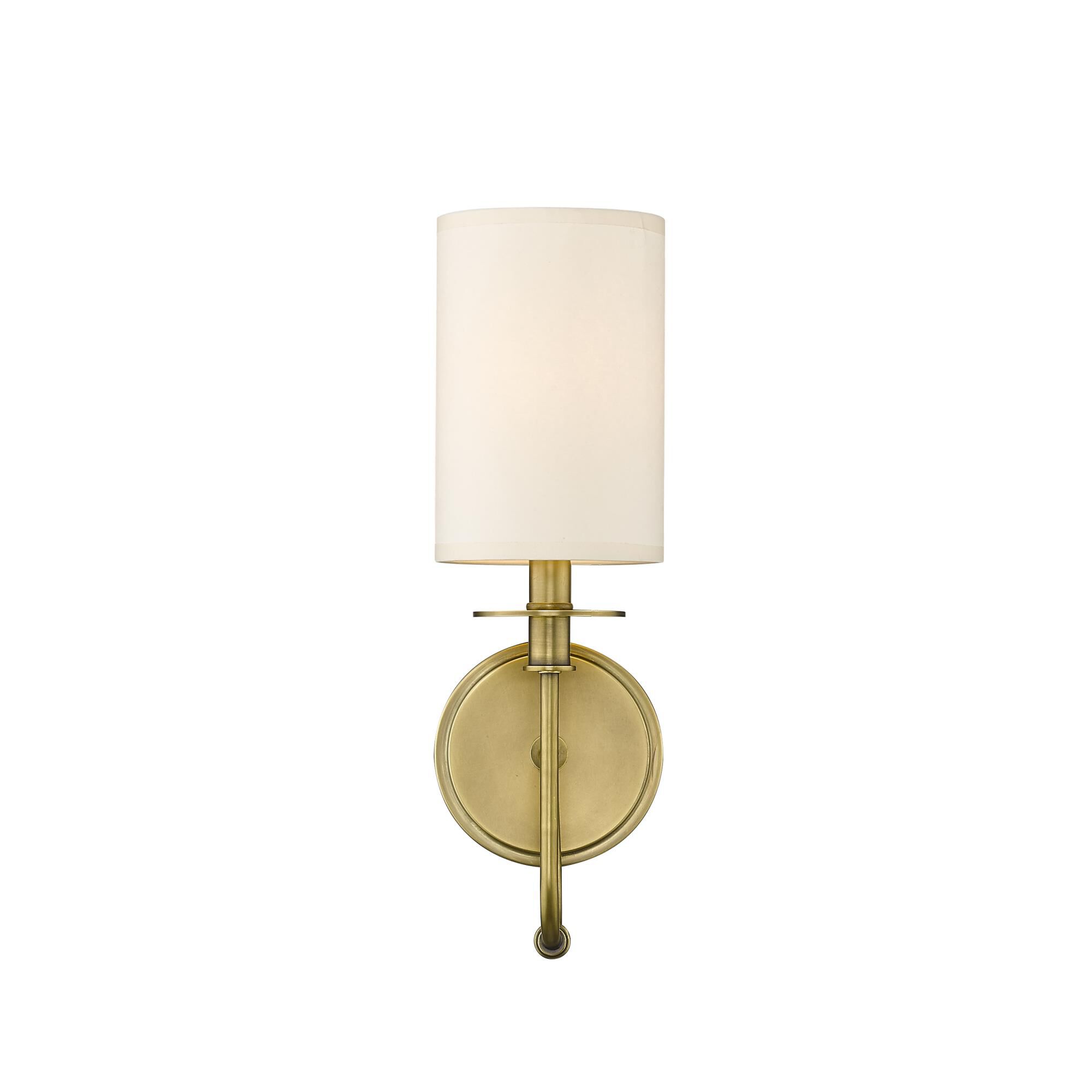 Shown in Rubbed Brass finish and Parchment Paper glass and Parchment Paper shade
