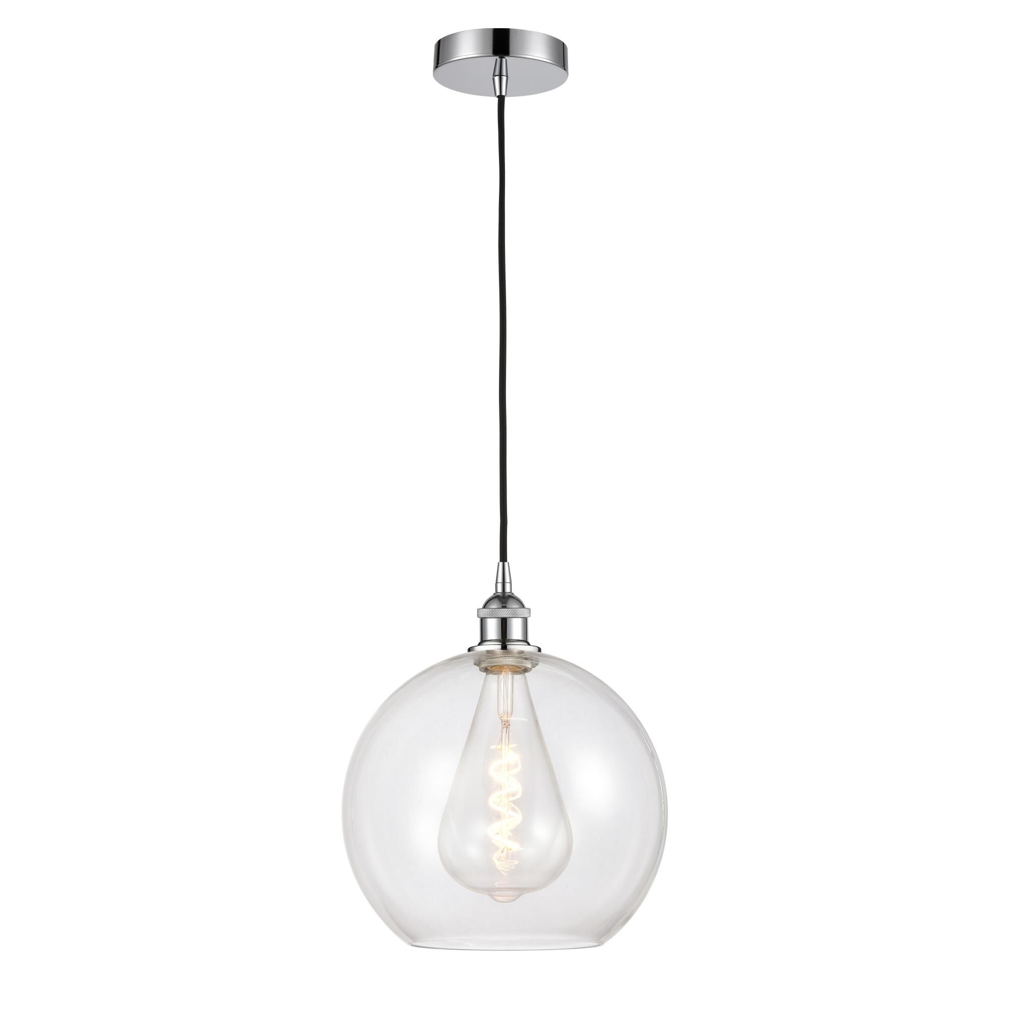 Shown in Polished Chrome finish and Clear glass