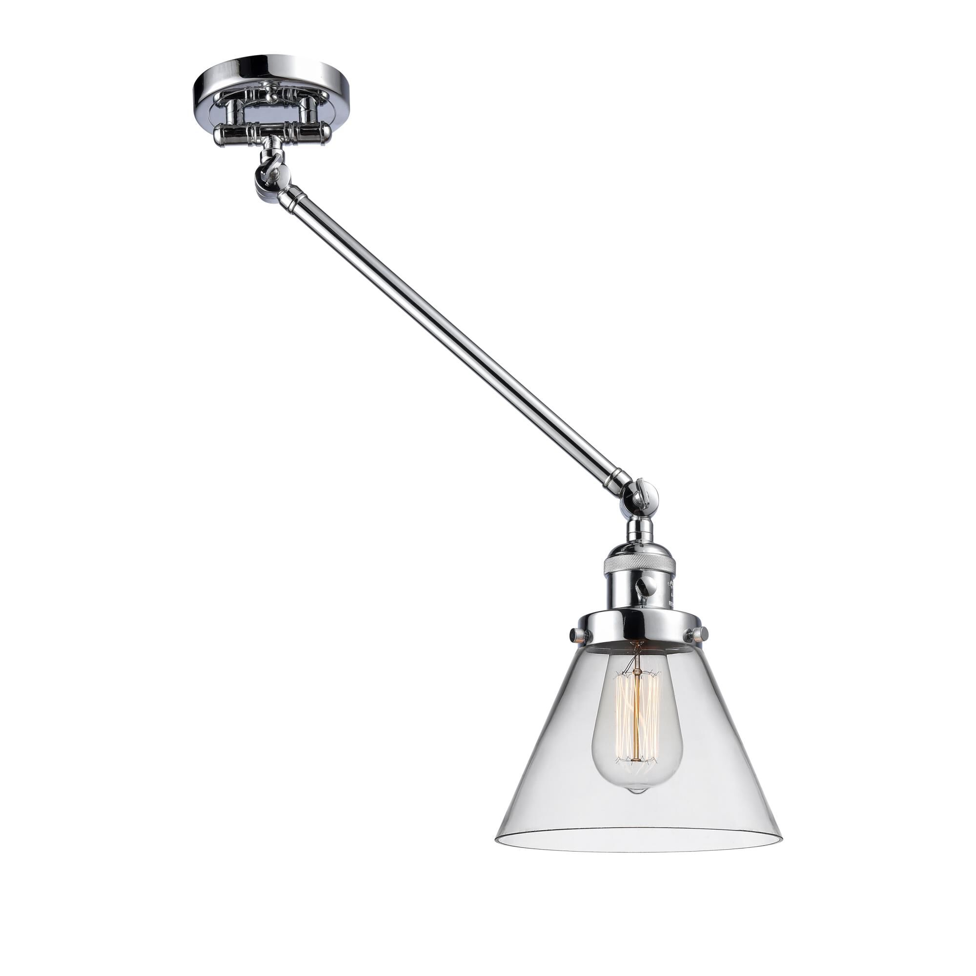 Bruno Marashlian Large Cone Wall Swing Lamp by Innovations Lighting