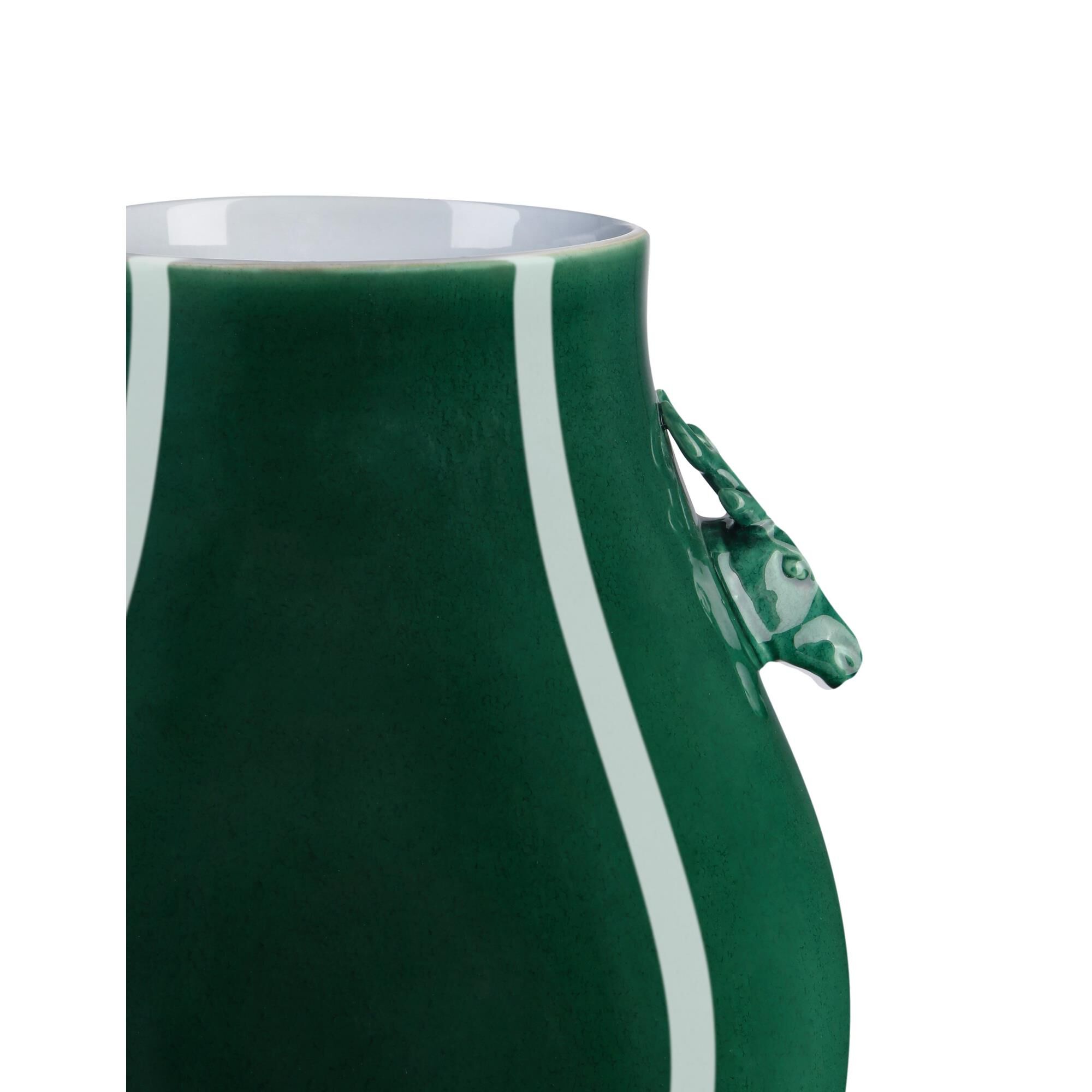 Imperial Green Deer Ears Vase Vase-Urn by Currey and Company