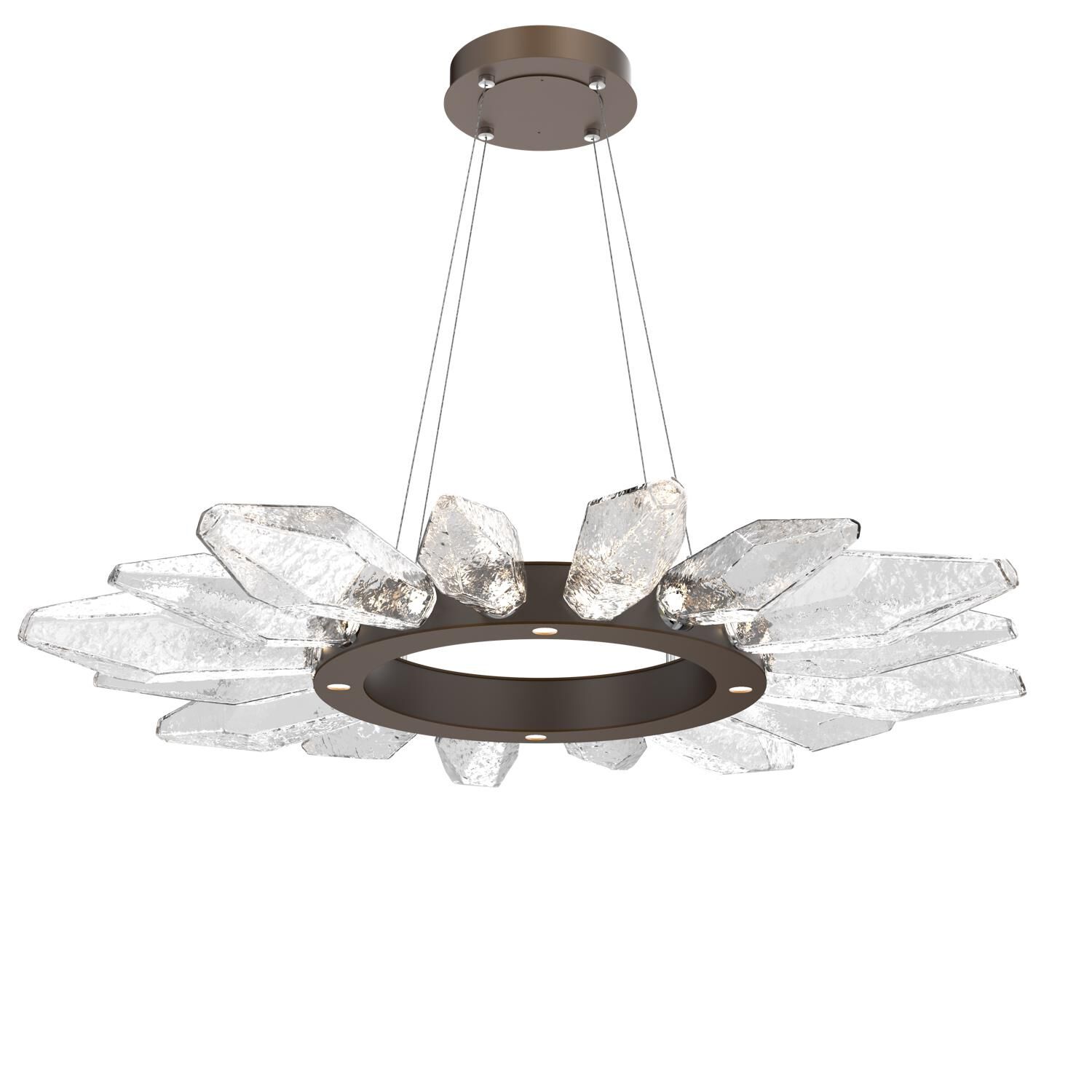 Rock Crystal 41 Inch 20 Light LED Chandelier by Hammerton Studio