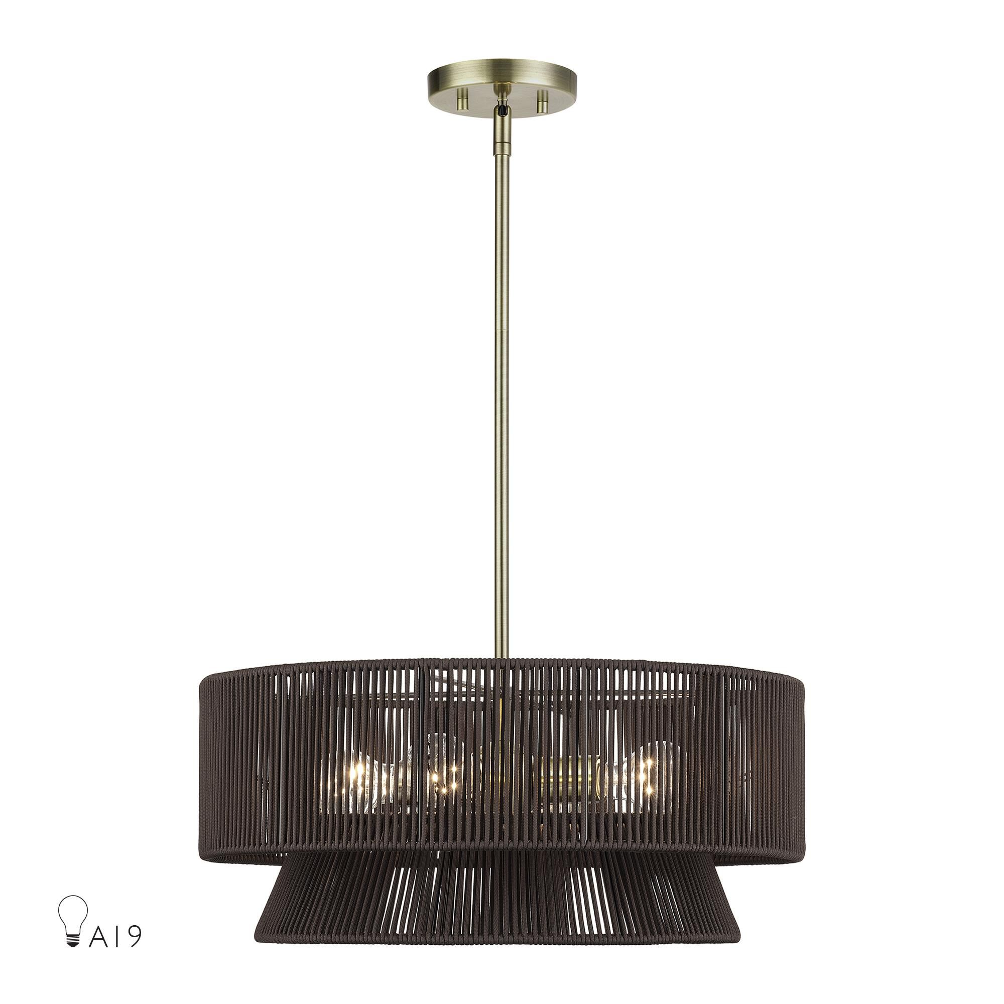 Florell 20 Inch Large Pendant by Livex Lighting