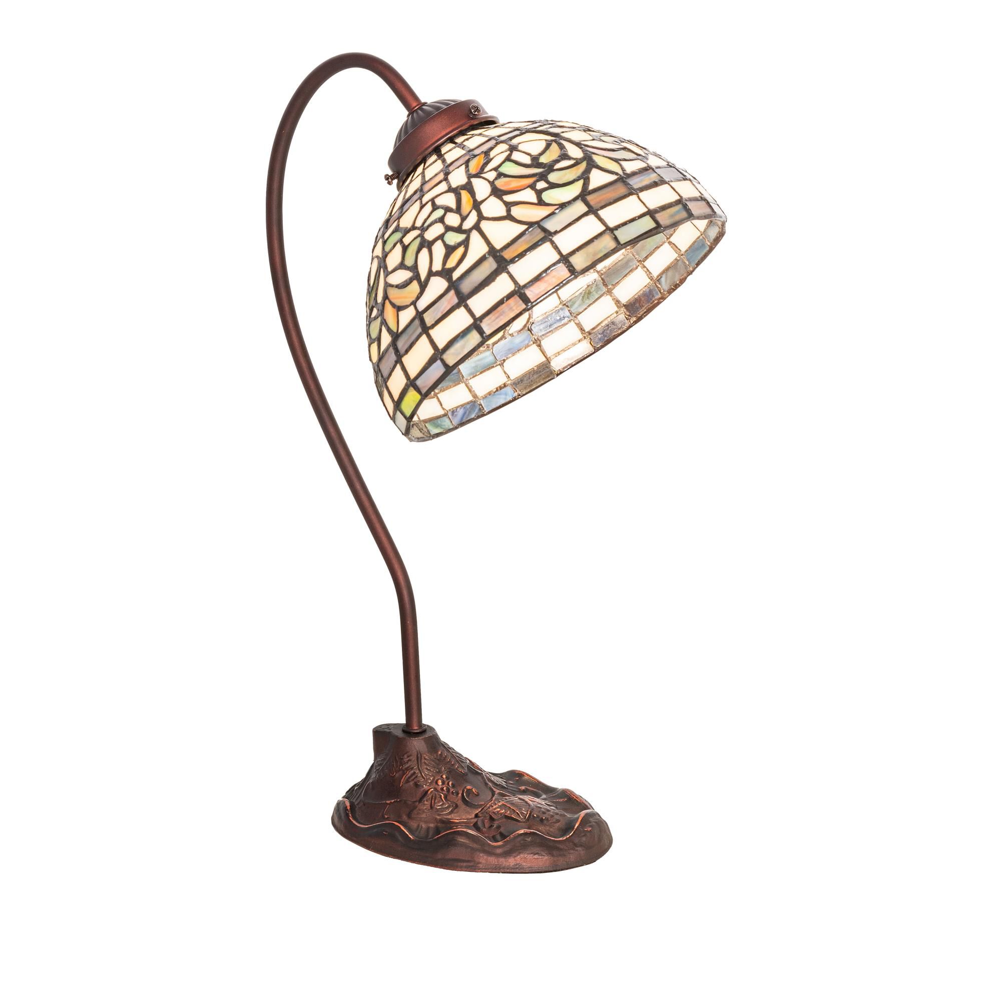 Tiffany Turning Leaf 18 Inch Table Lamp by Meyda Lighting