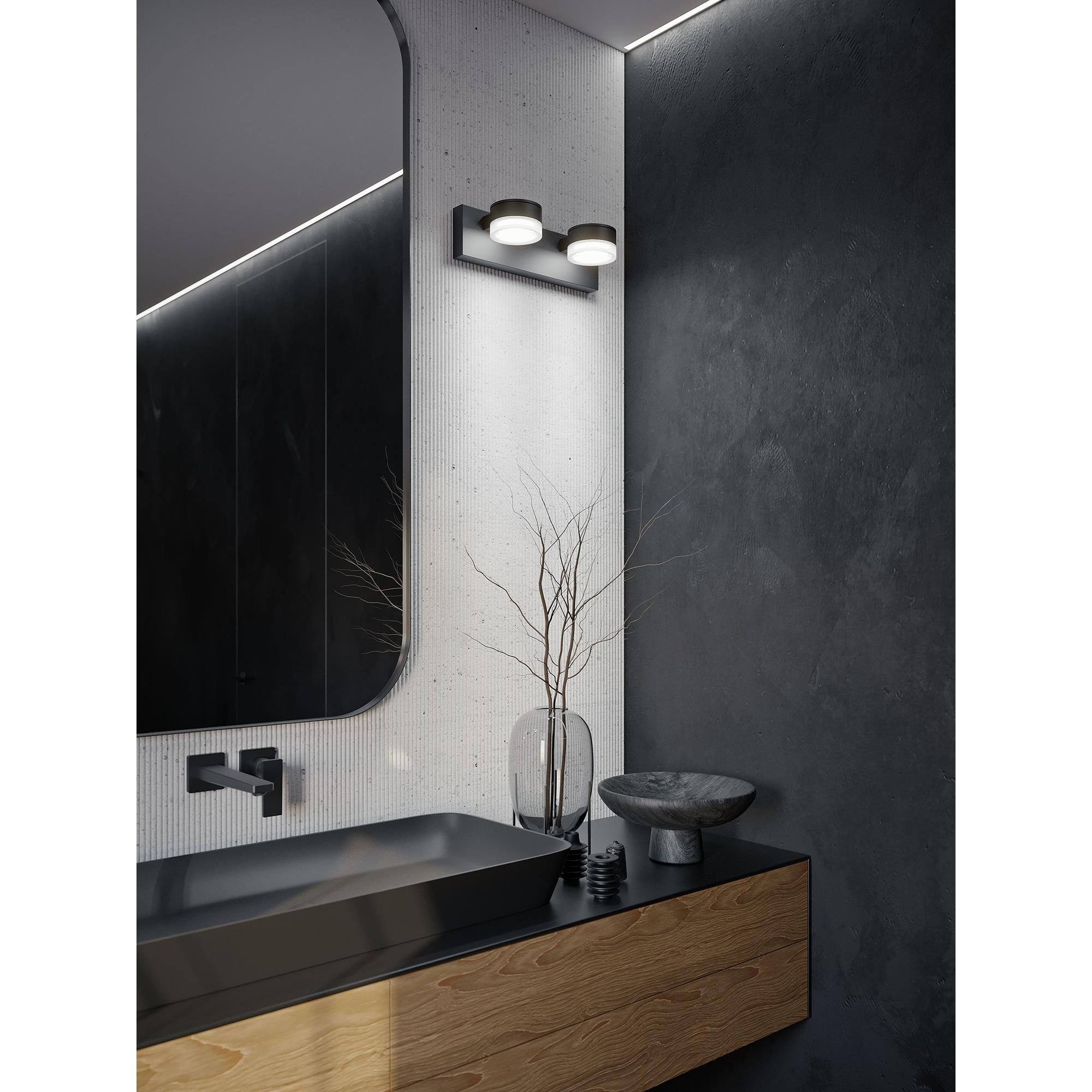 Shown in Black finish and White Acrylic Diffuser glass