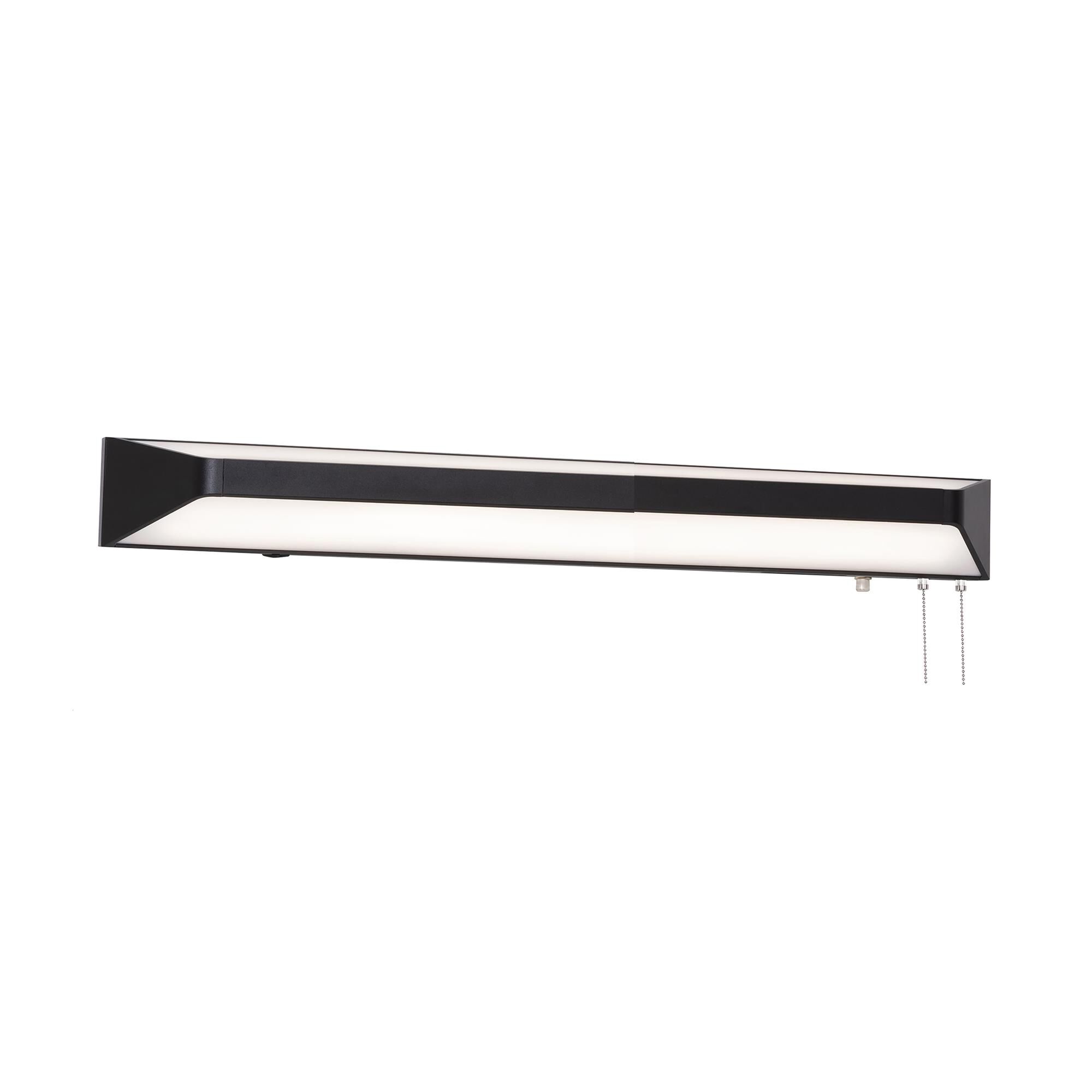 Shown in Black finish and White Acrylic shade