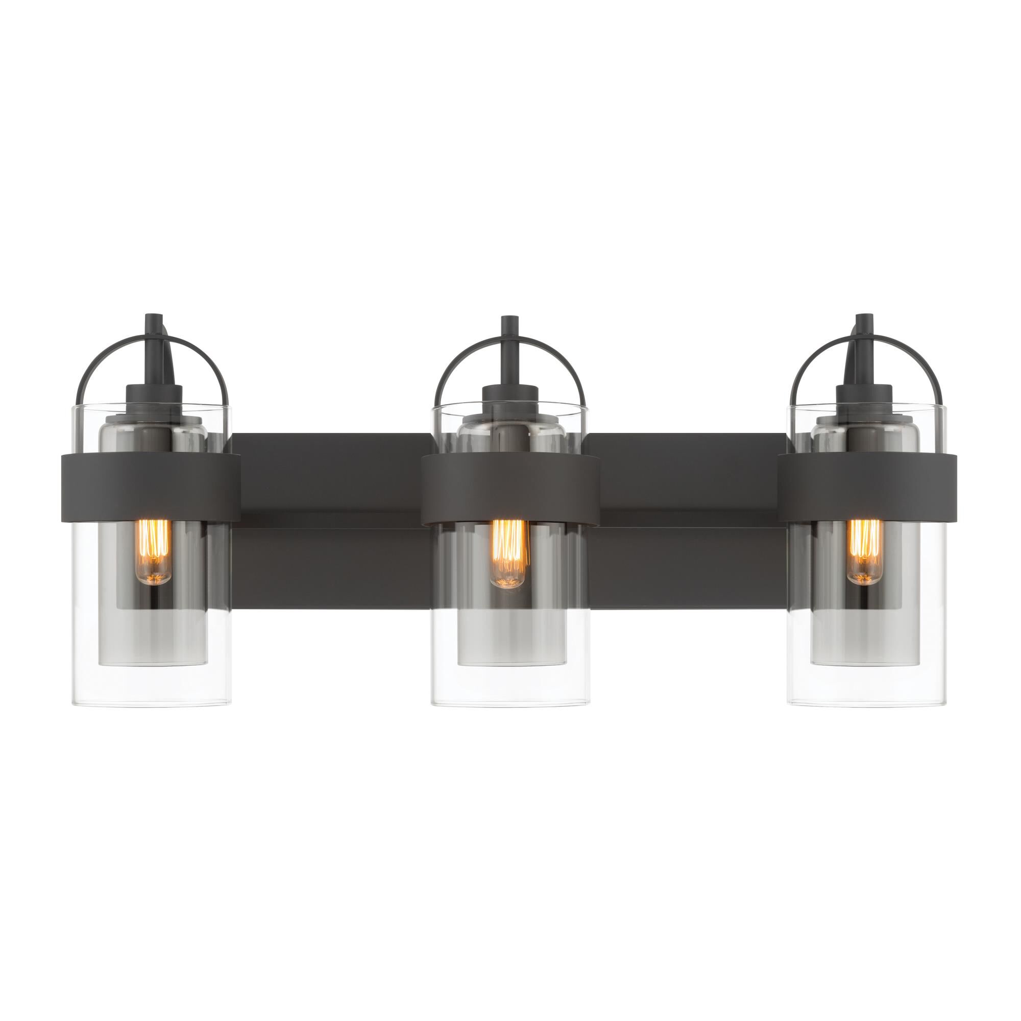 Shown in Dark Matte Black finish and Clear and Grey glass