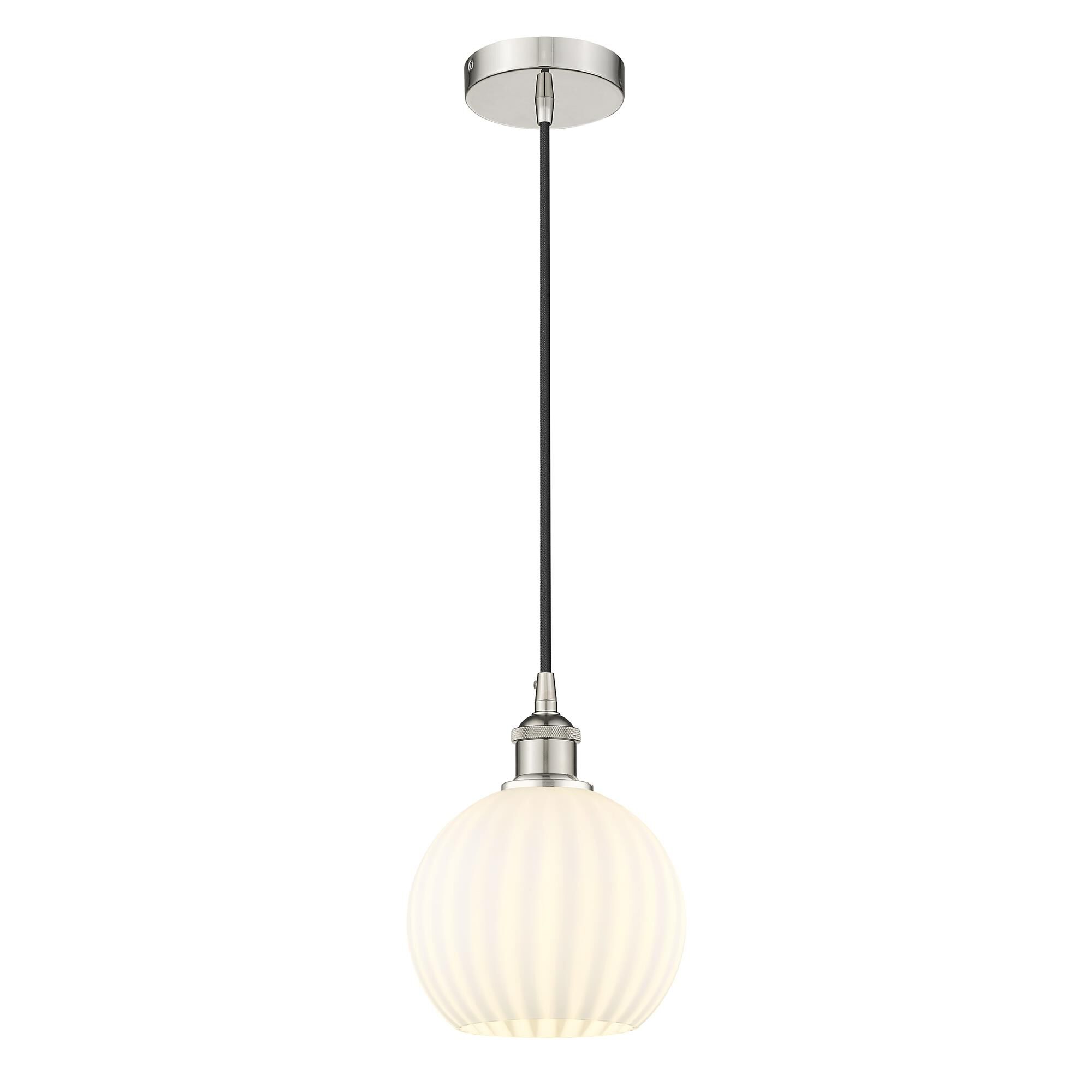 Bruno Marashlian White Venetian 8 Inch Mini Pendant by Innovations Lighting
