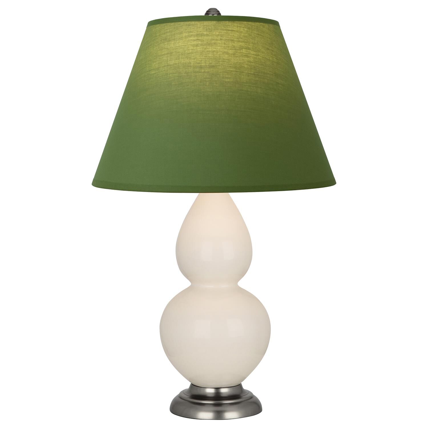 Shown in Bone finish and Tea Green and Taupe shade and Antique Silver accent
