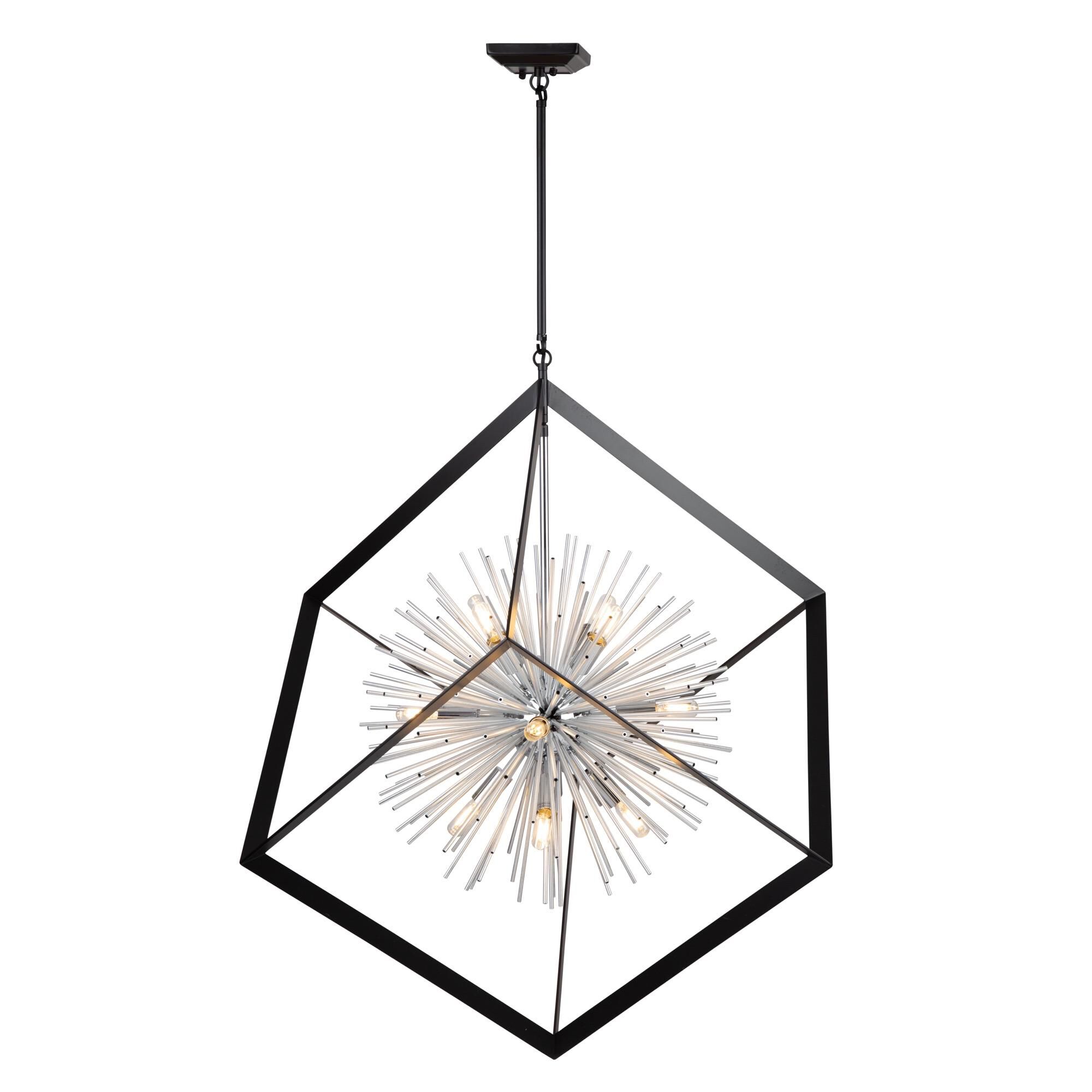 Sunburst 37 Inch Cage Pendant by Artcraft