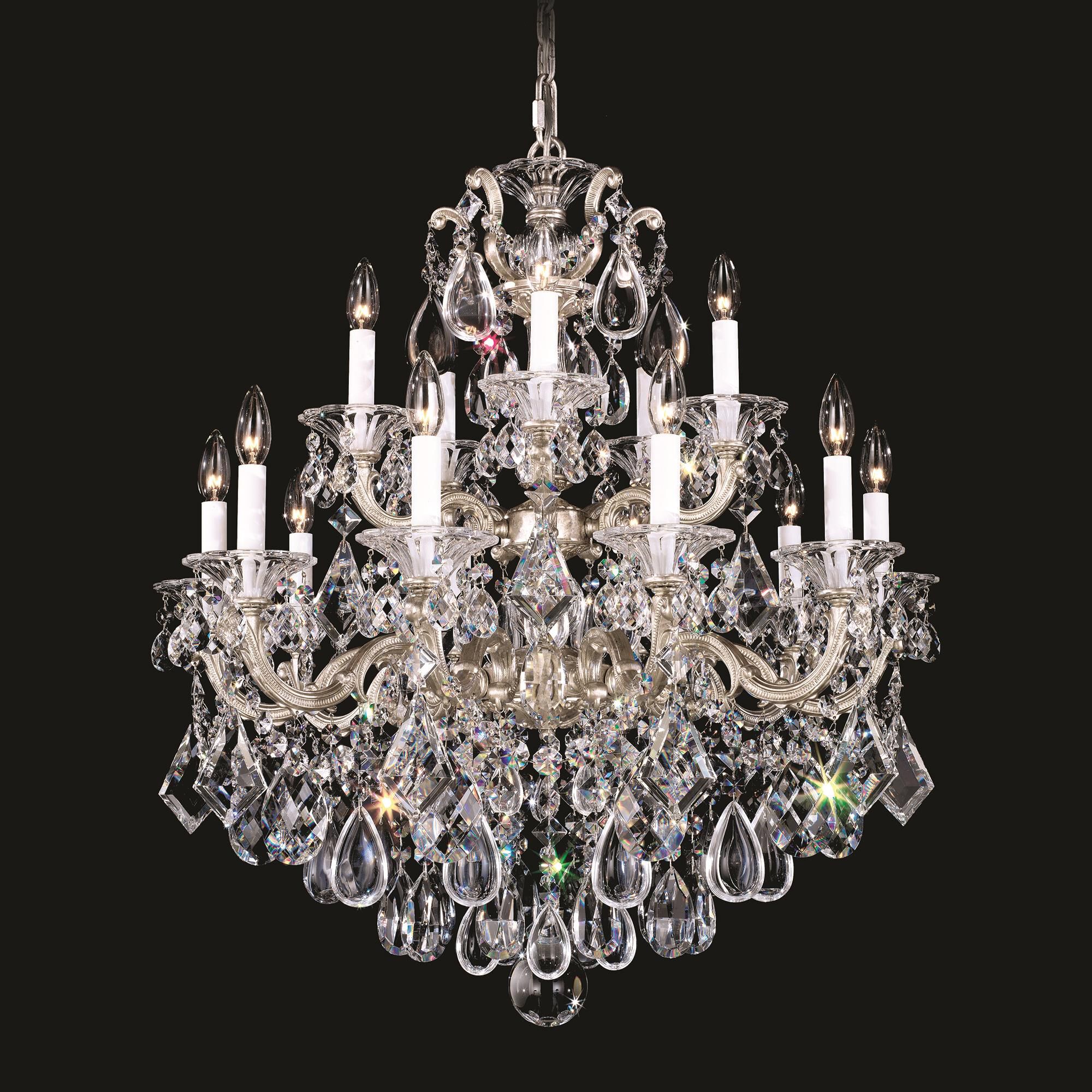 Shown in Antique Silver finish and Clear Radiance crystal