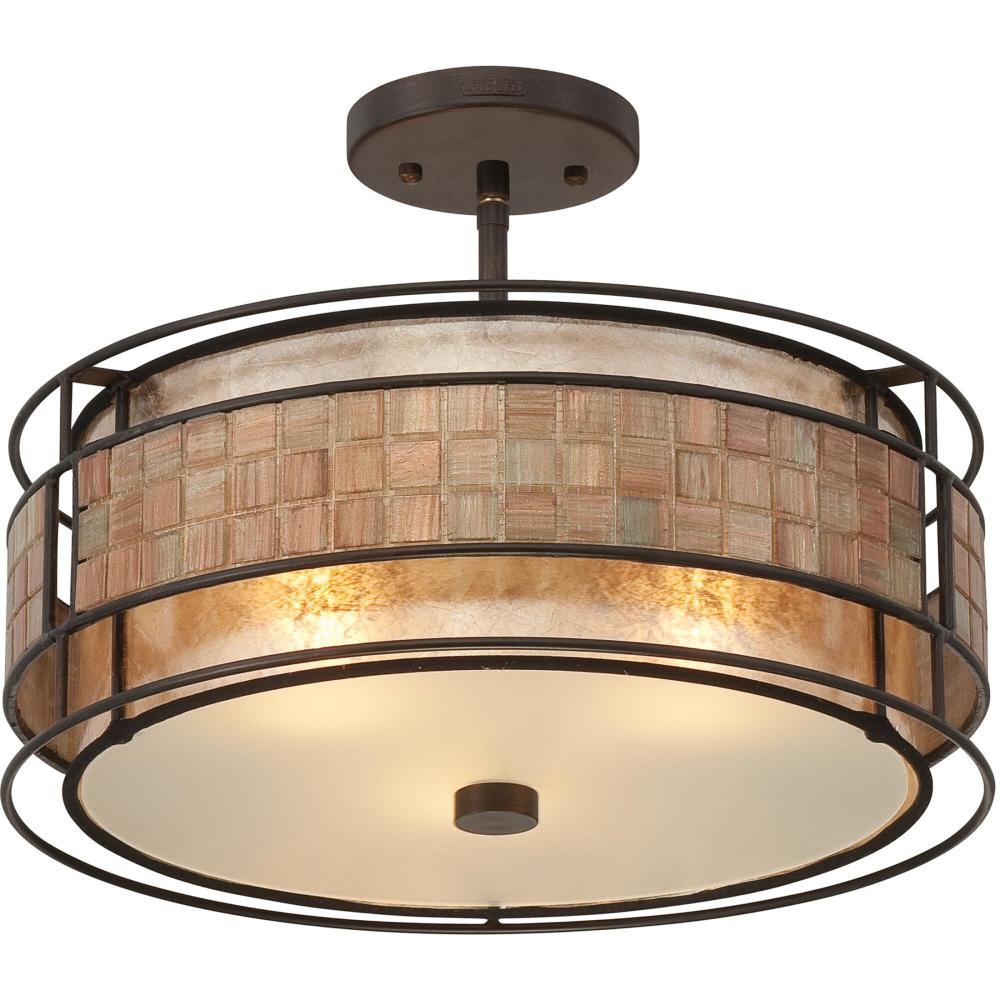 Laguna 16 Inch 3 Light Semi Flush Mount by Quoizel
