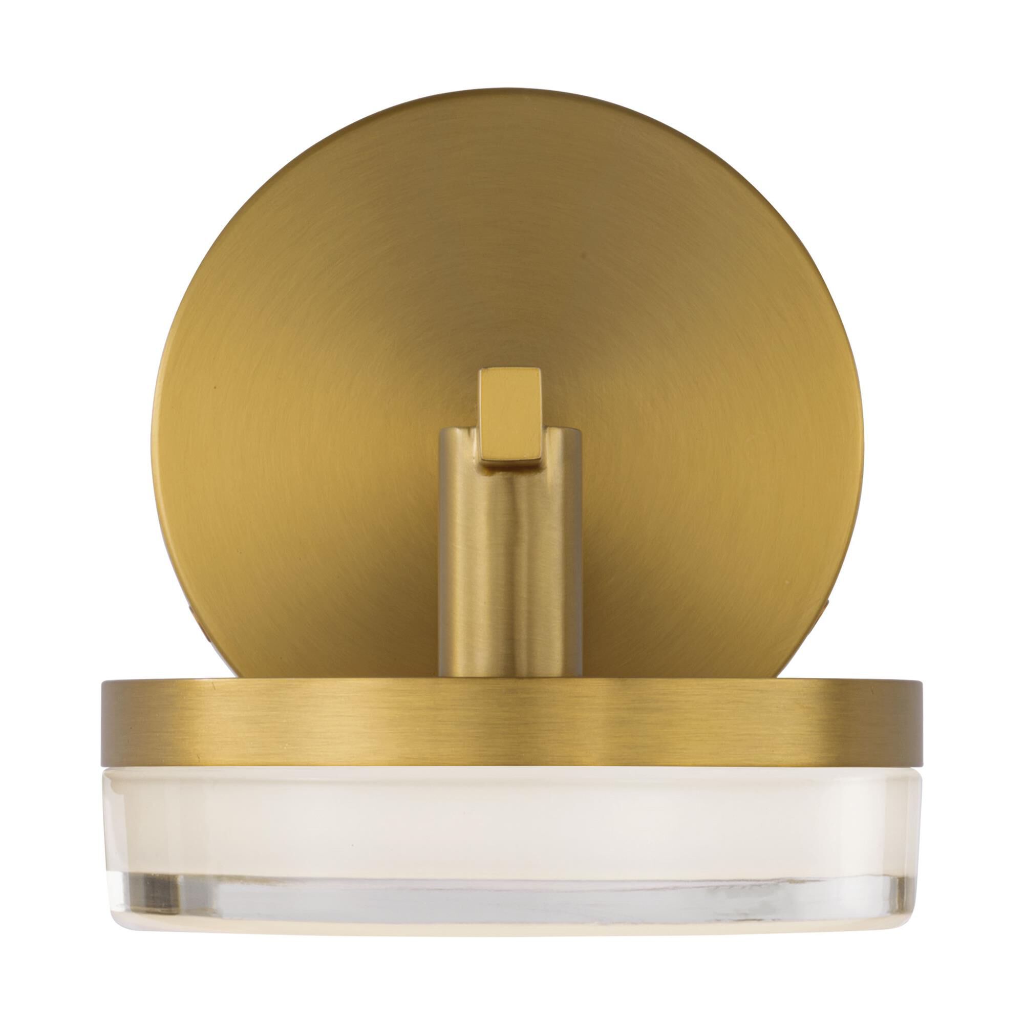 Shown in Burnished Brass finish and Silk Screen White Inside Clear Outside glass