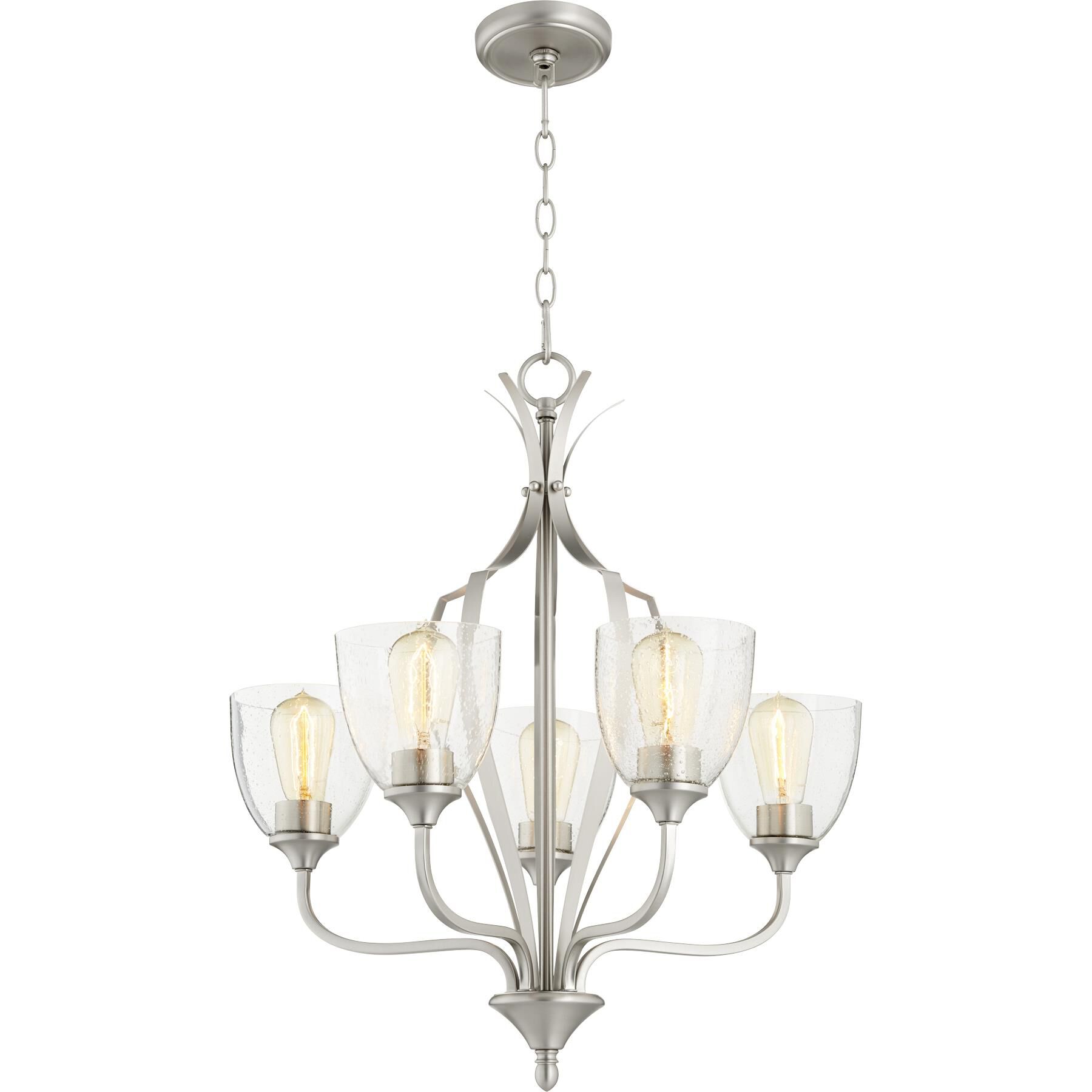 Shown in Satin Nickel finish and Satin Opal shade