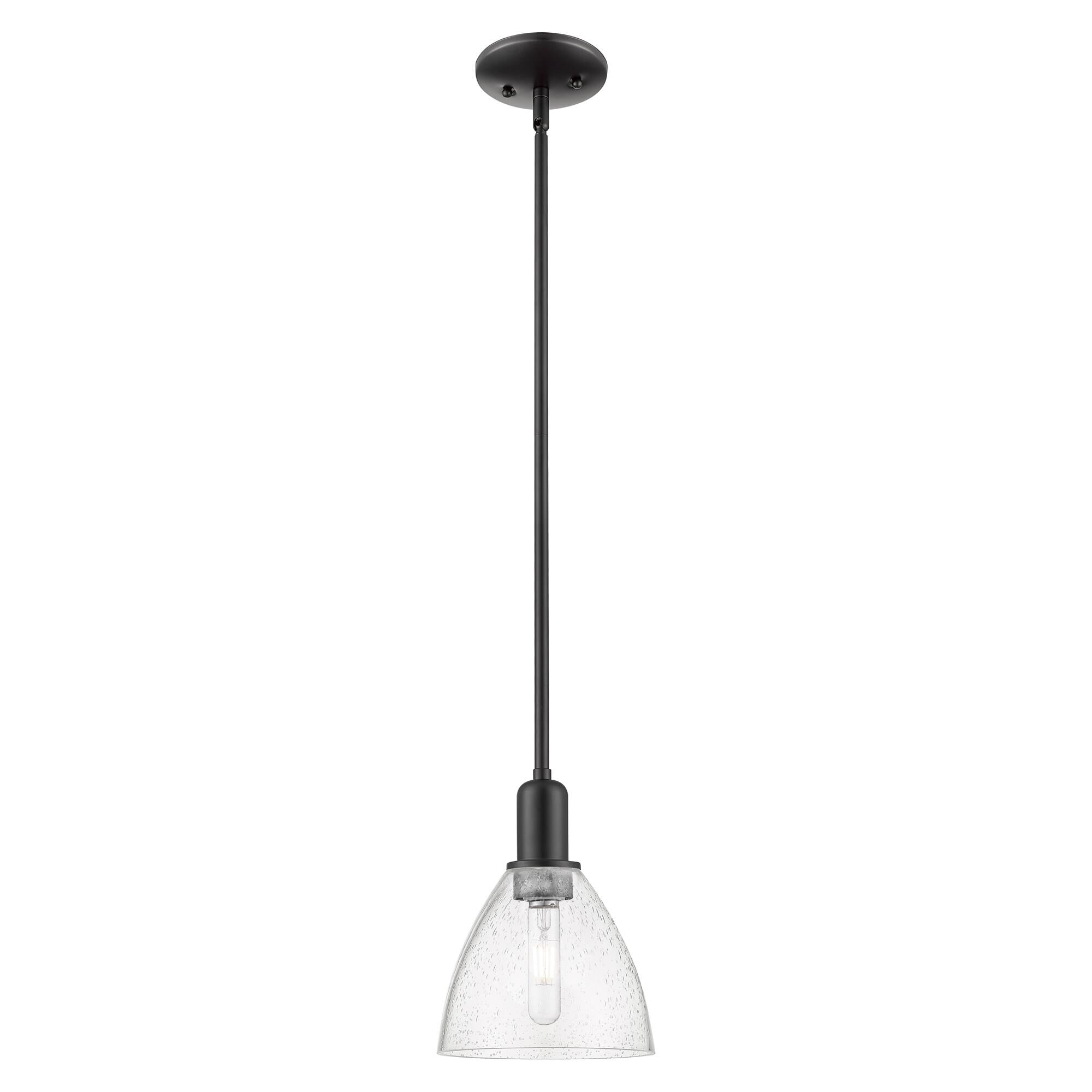 Shown in Matte Black finish and Seedy glass