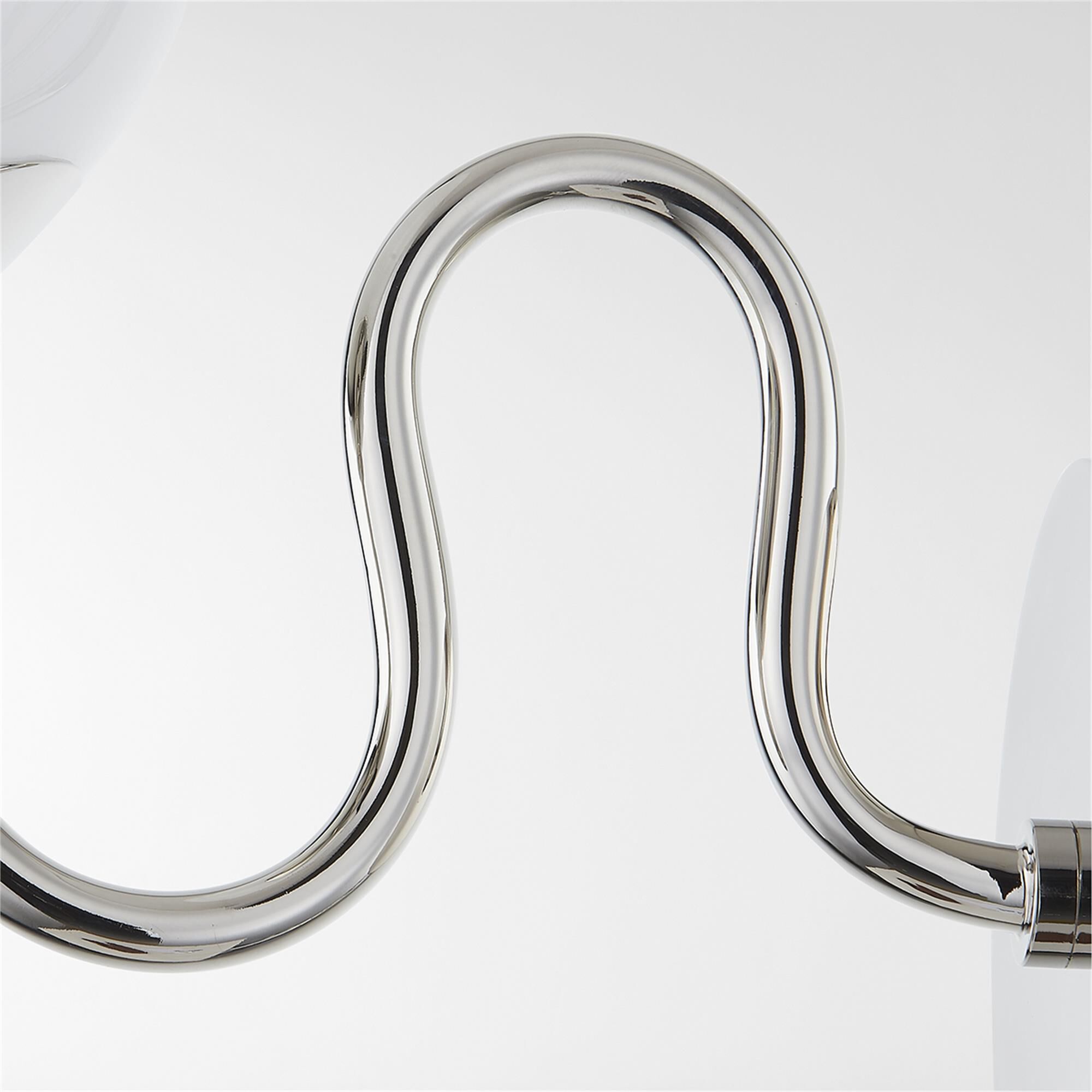 Shown in Polished Nickel finish and Opal Glossy glass