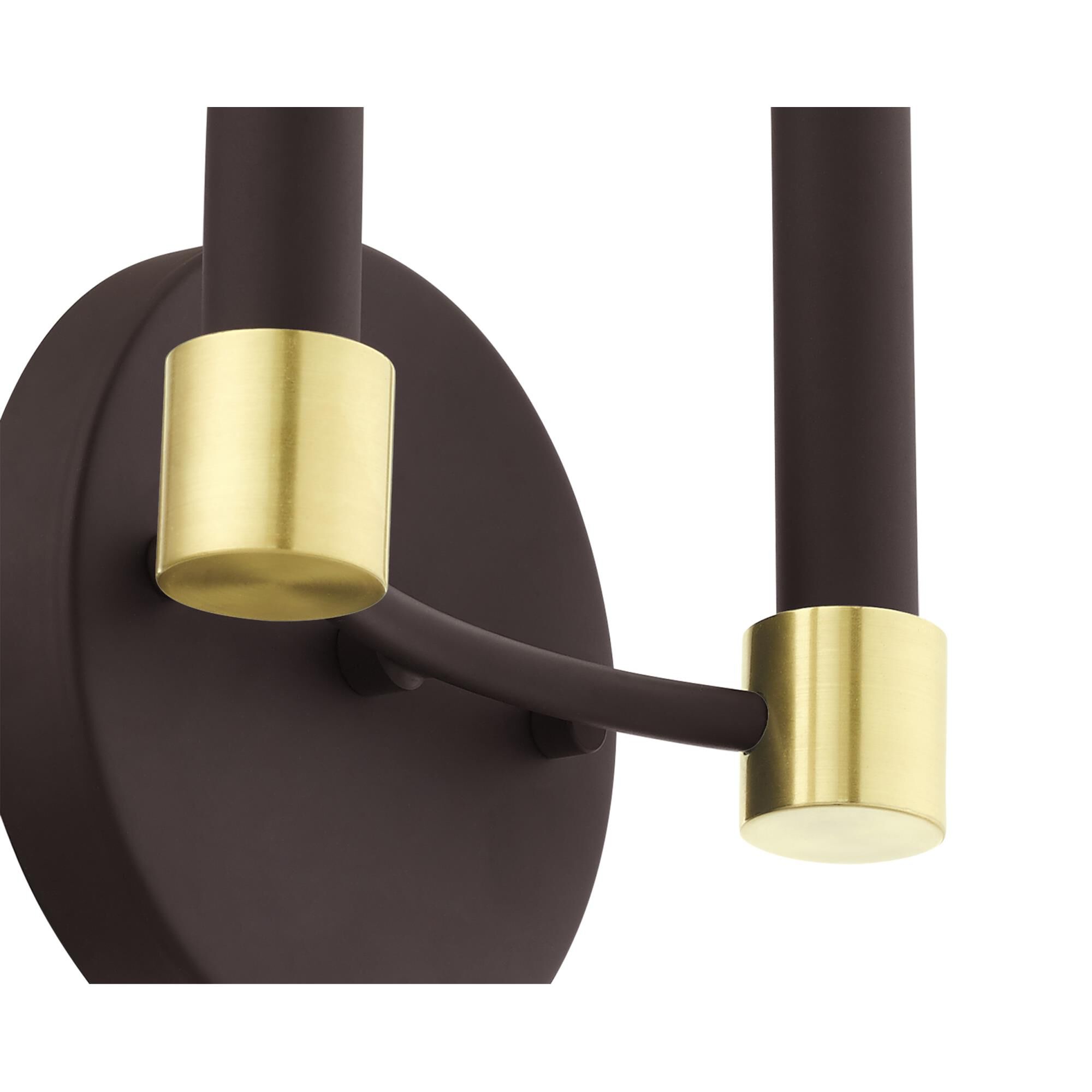 Shown in Bronze With Satin Brass Accents finish