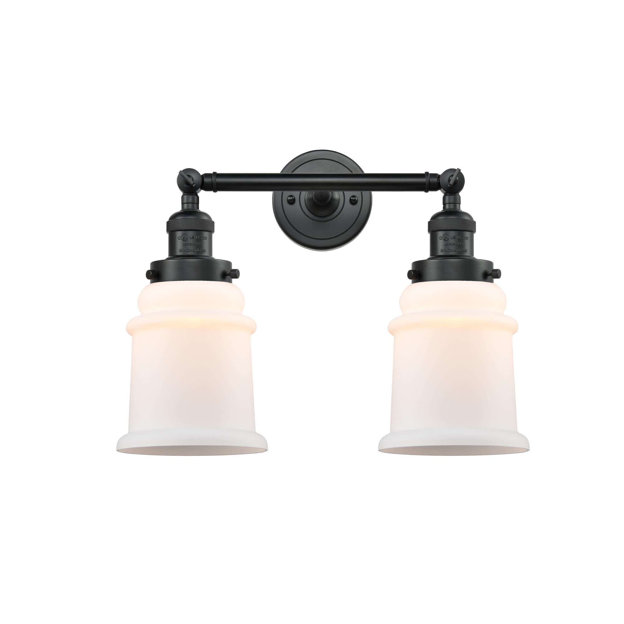 Shown in Matte Black finish and Matte White - Bell glass