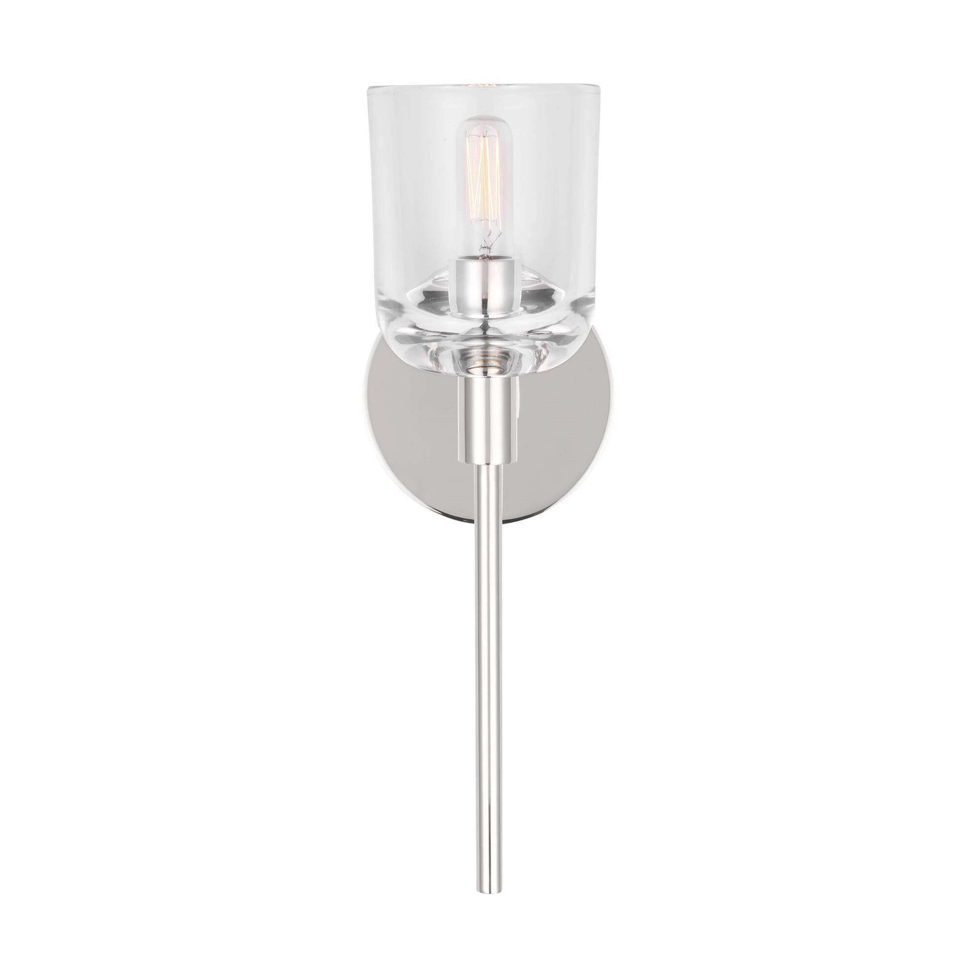 Shown in Polished Nickel finish and Clear glass